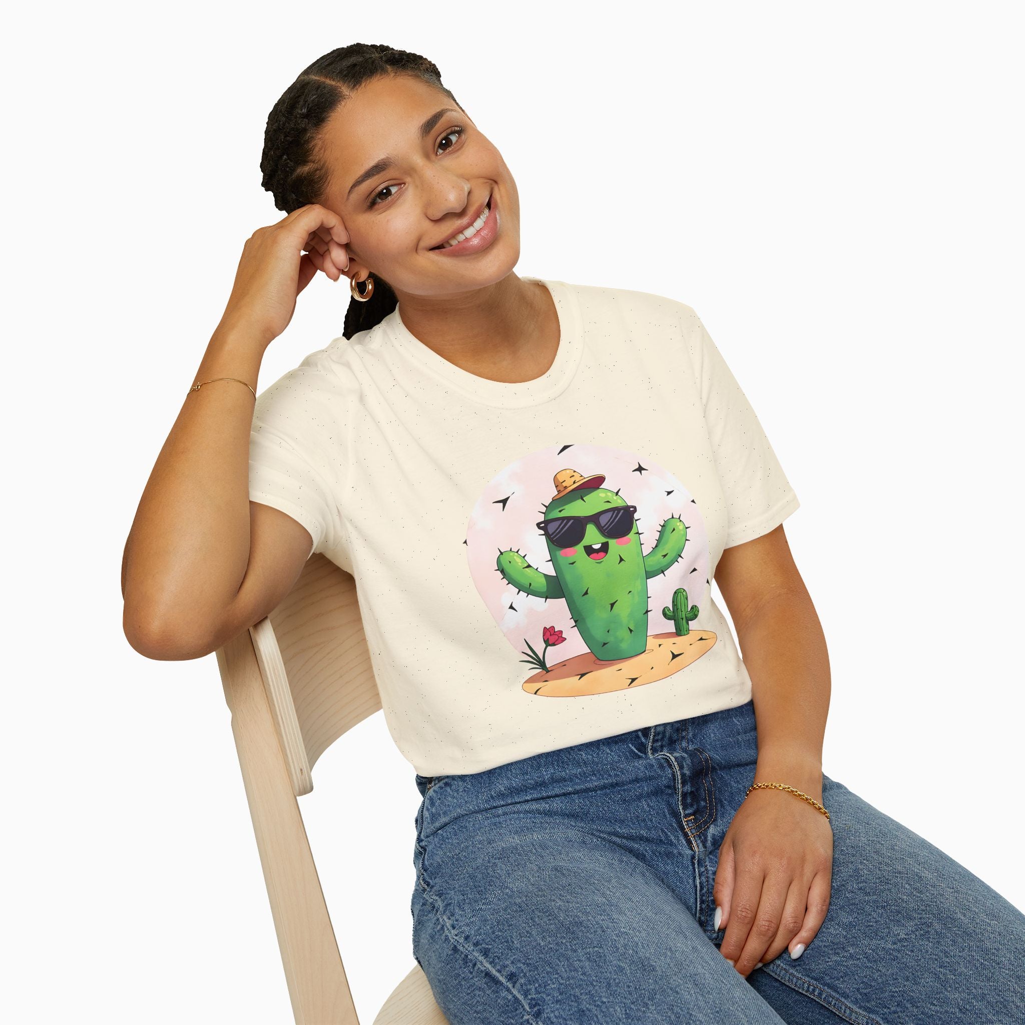 Wild Cute Cartoon Cactus Unisex T-Shirt