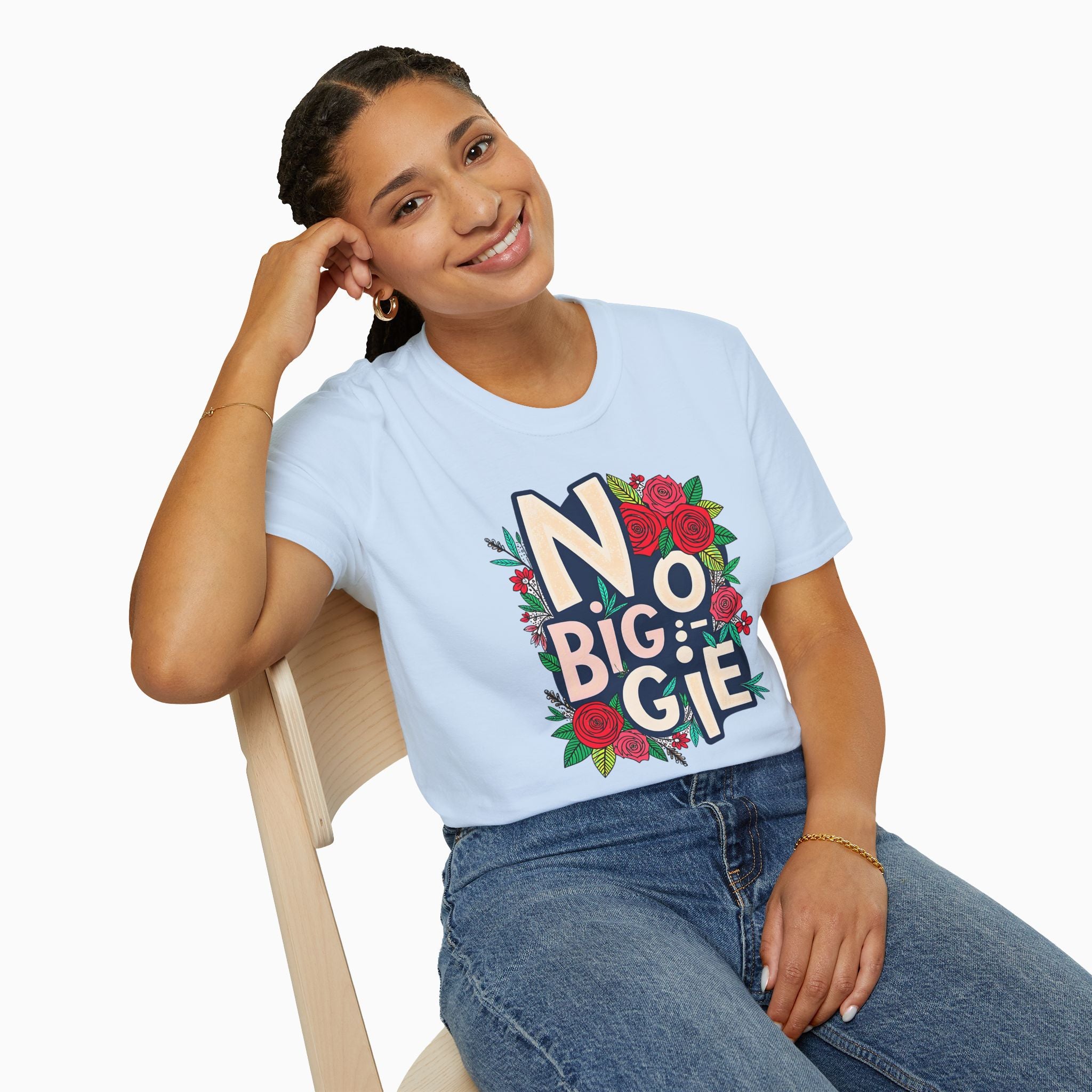 No Biggie With Floral Art Unisex T-Shirt
