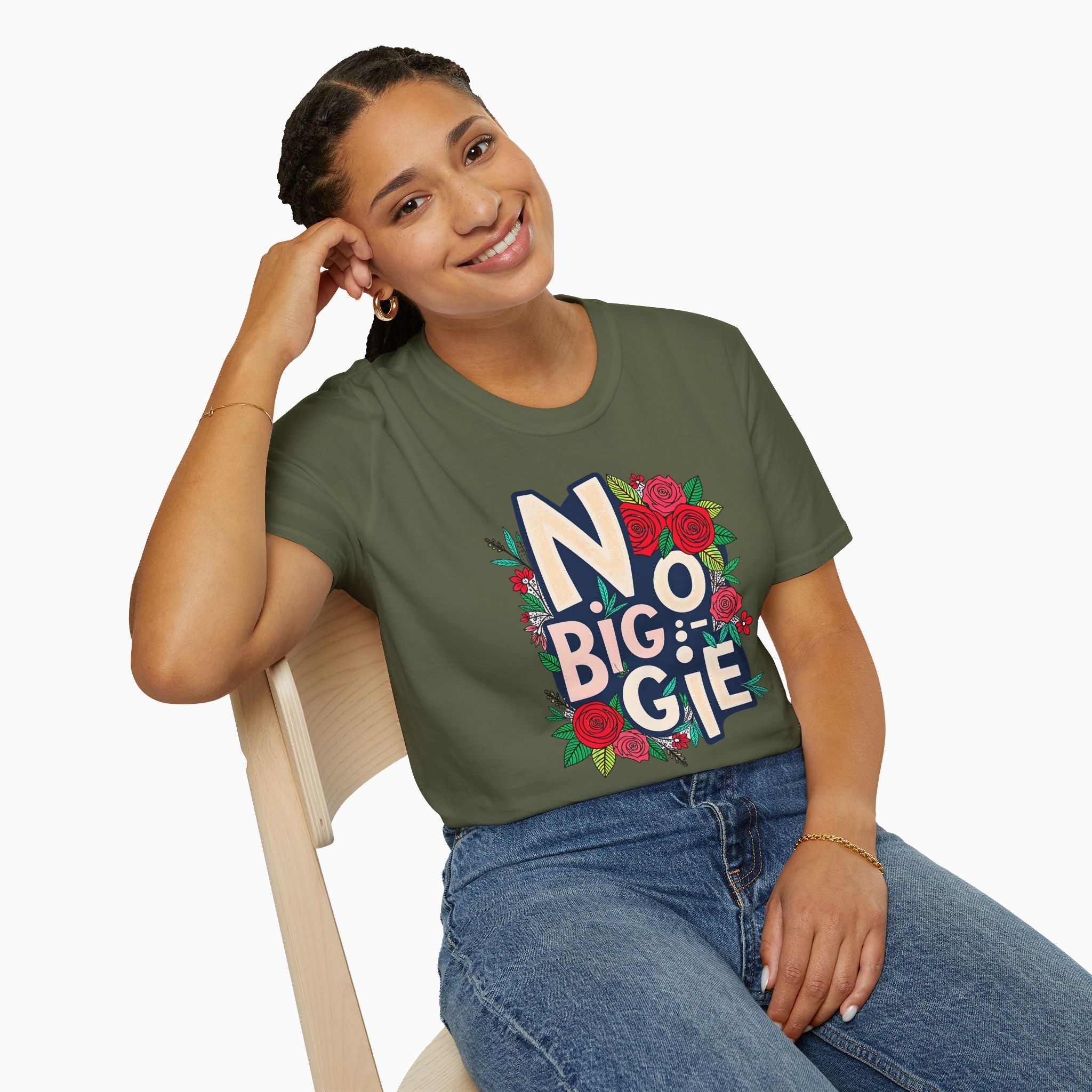 No Biggie With Floral Art Unisex T-Shirt
