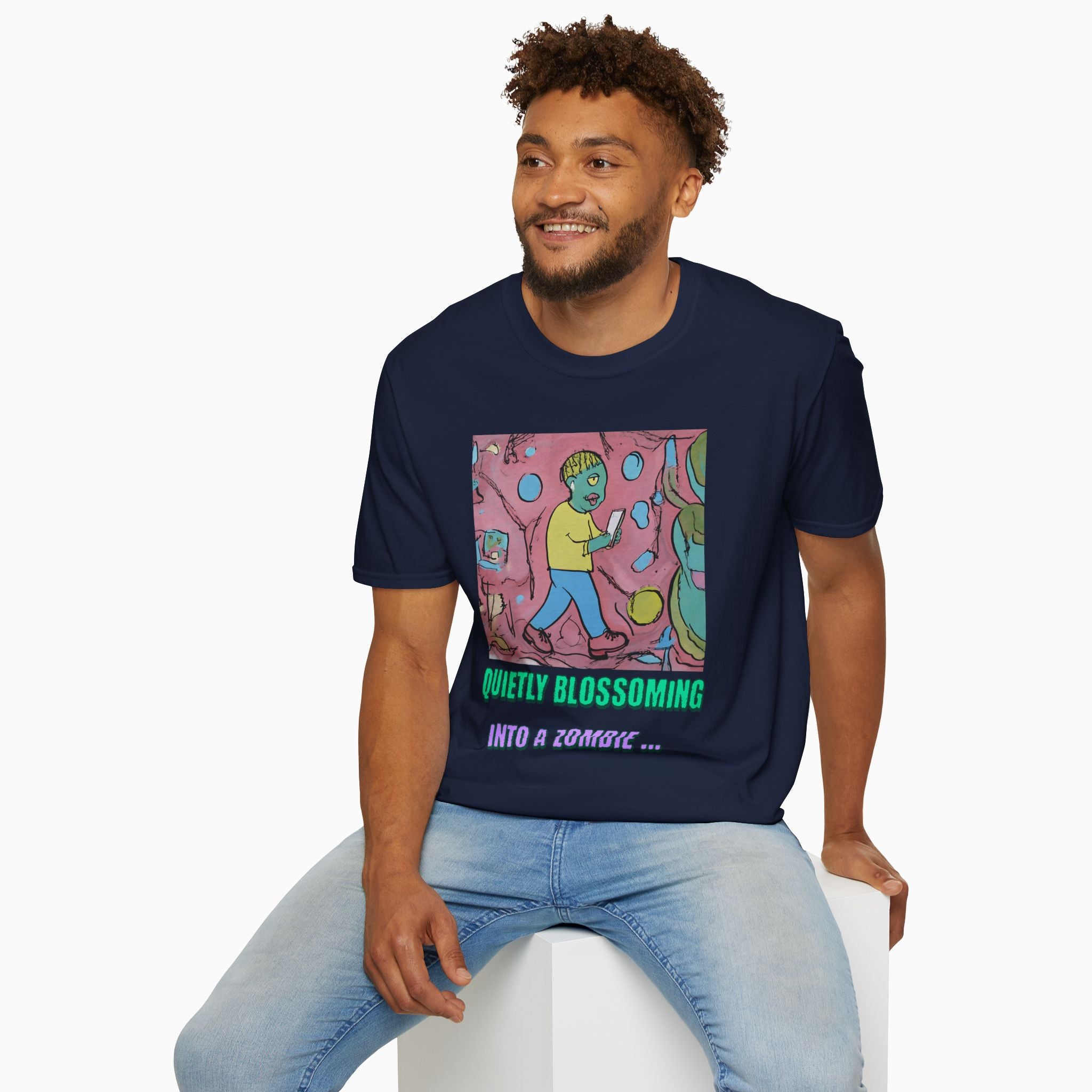 Quietly Blossoming into a Zombie Unisex T-Shirt