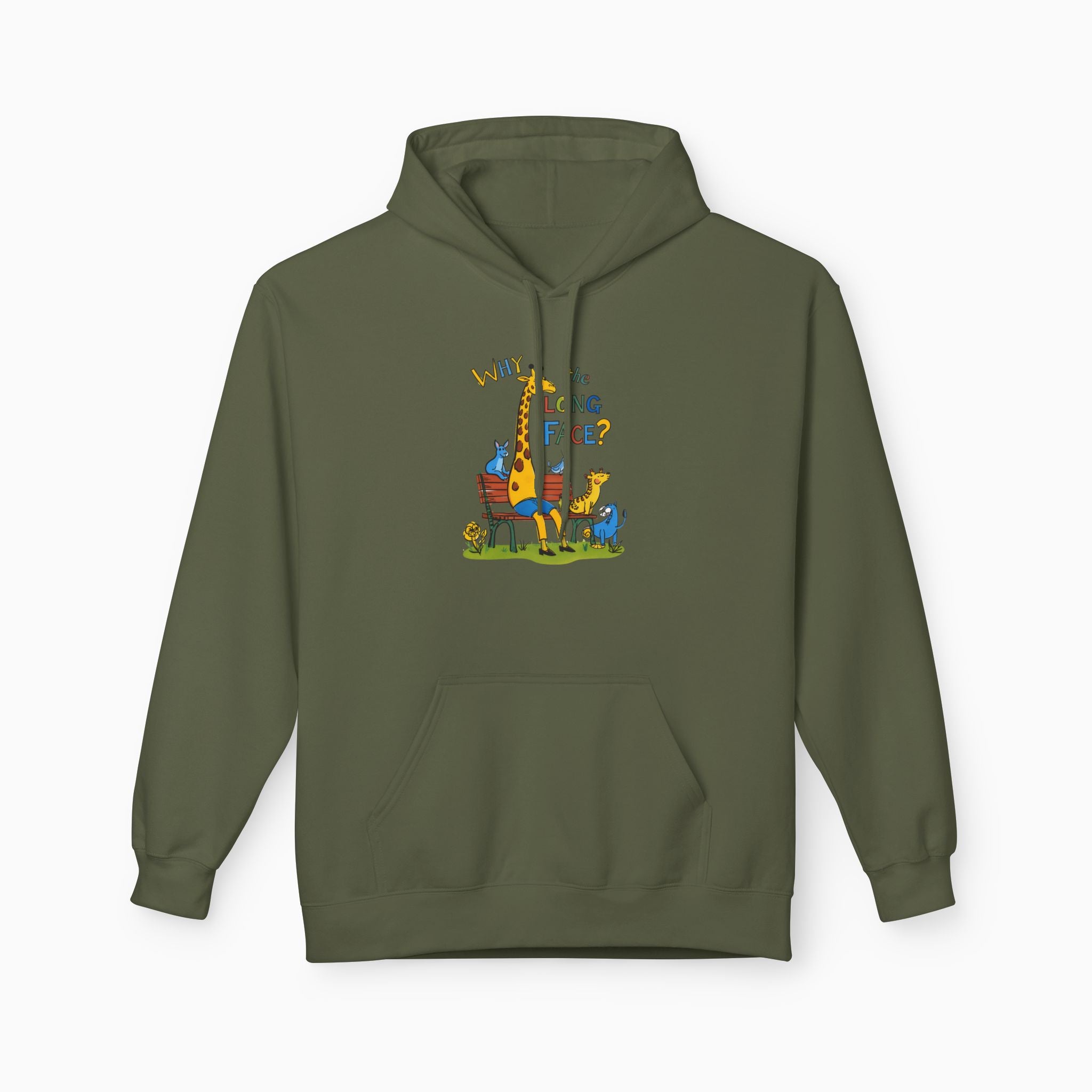 Funny Giraffe Why the Long Face Unisex Hoodie