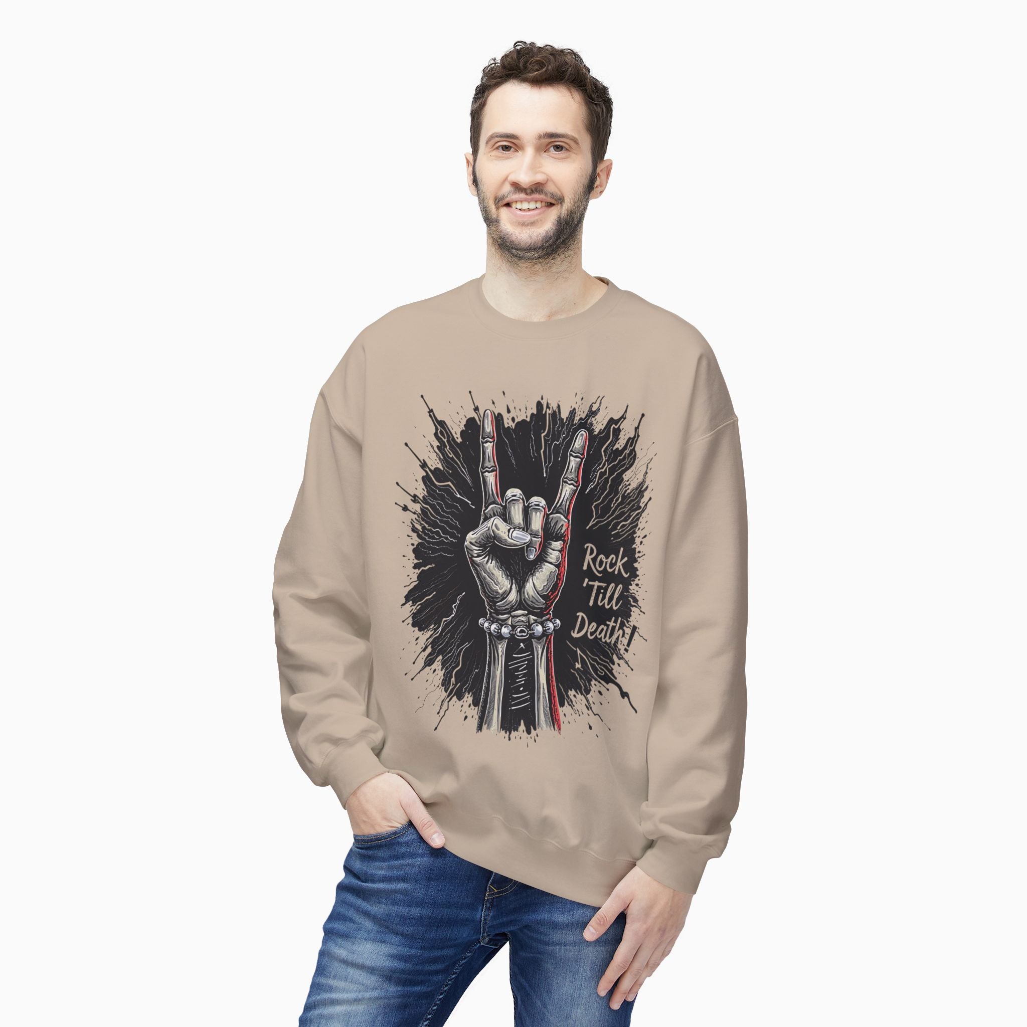 Rock and Roll Till Death Sweatshirt | Exclusive Woollieemix Design