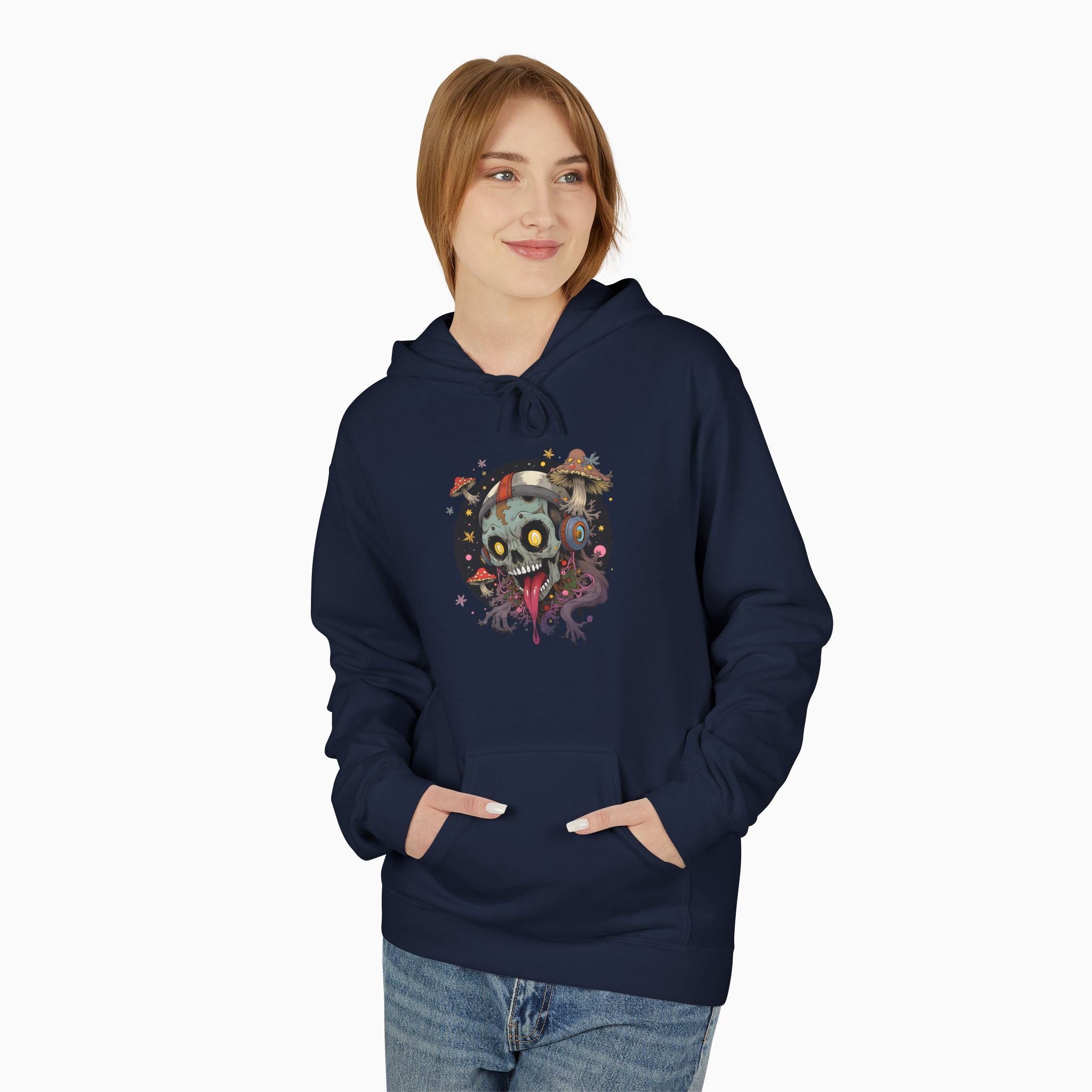 Psychedelic Mushroom Skull Unisex Hoodie