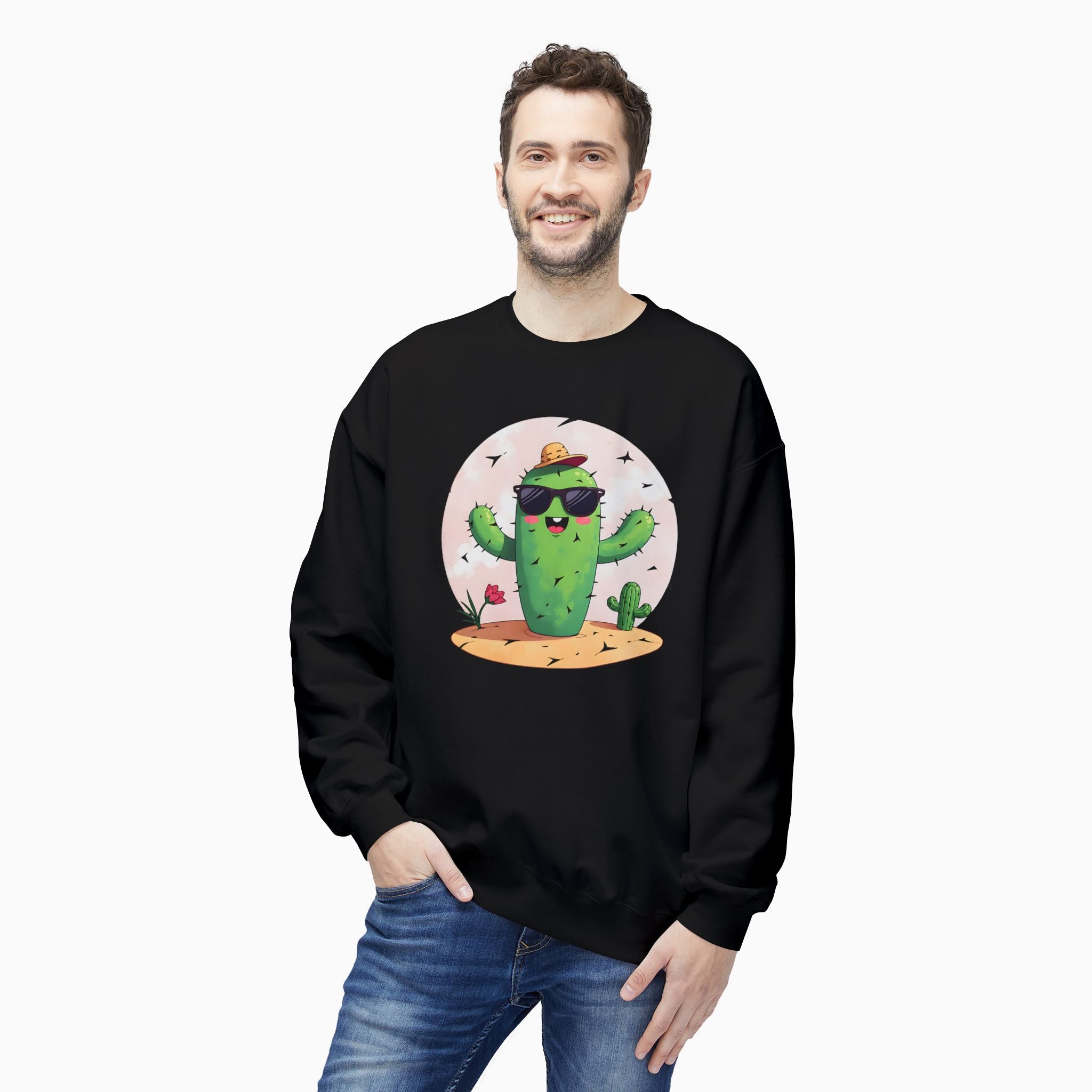 Wild Cute Cartoon Cactus Unisex Sweatshirt