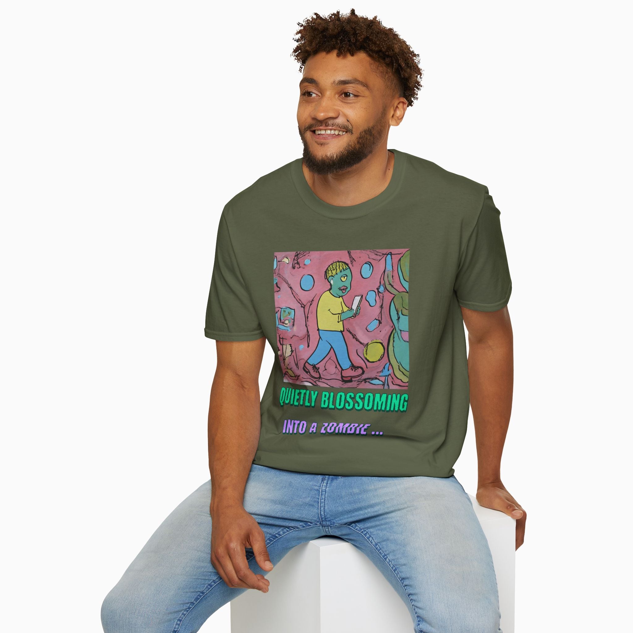 Quietly Blossoming into a Zombie Unisex T-Shirt