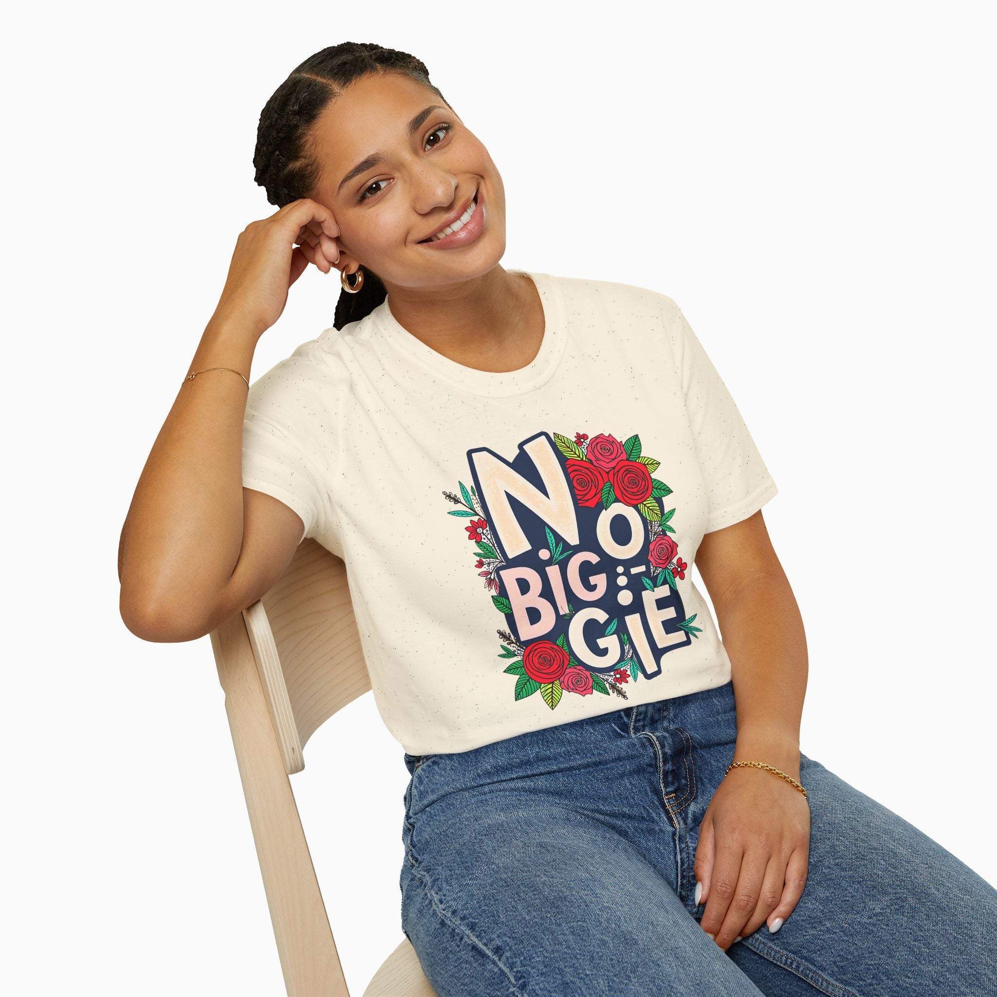 No Biggie With Floral Art Unisex T-Shirt