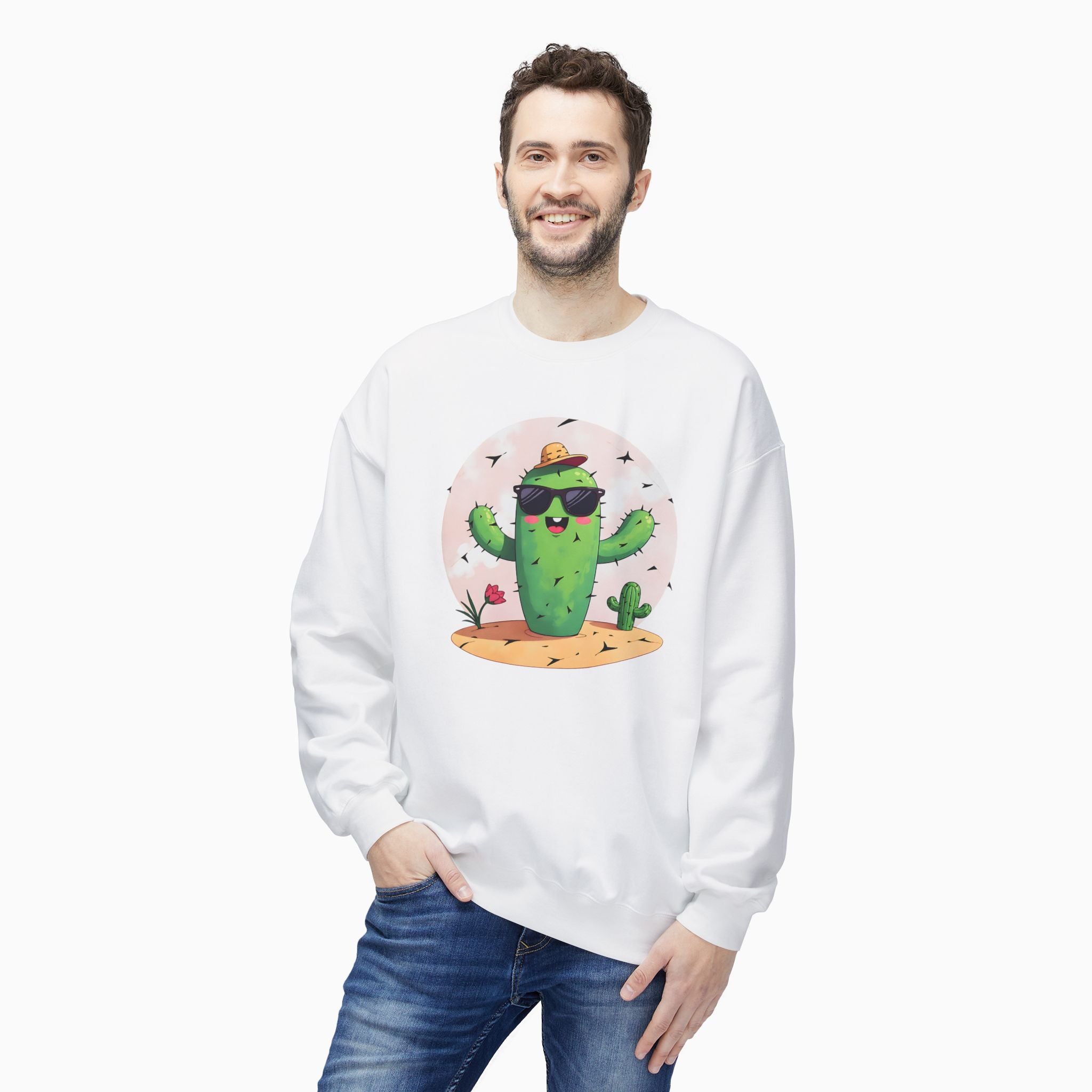 Wild Cute Cartoon Cactus Unisex Sweatshirt