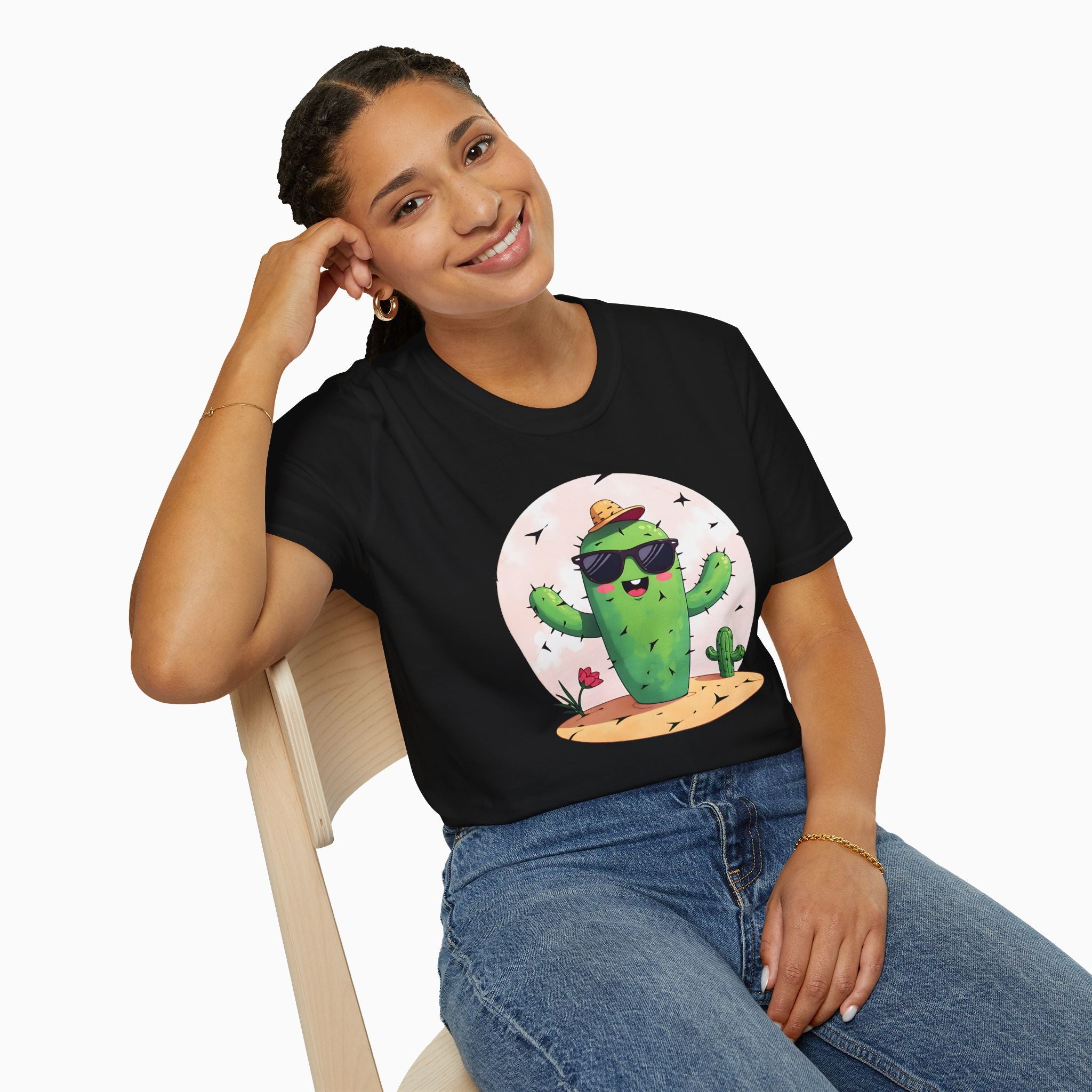 Wild Cute Cartoon Cactus Unisex T-Shirt