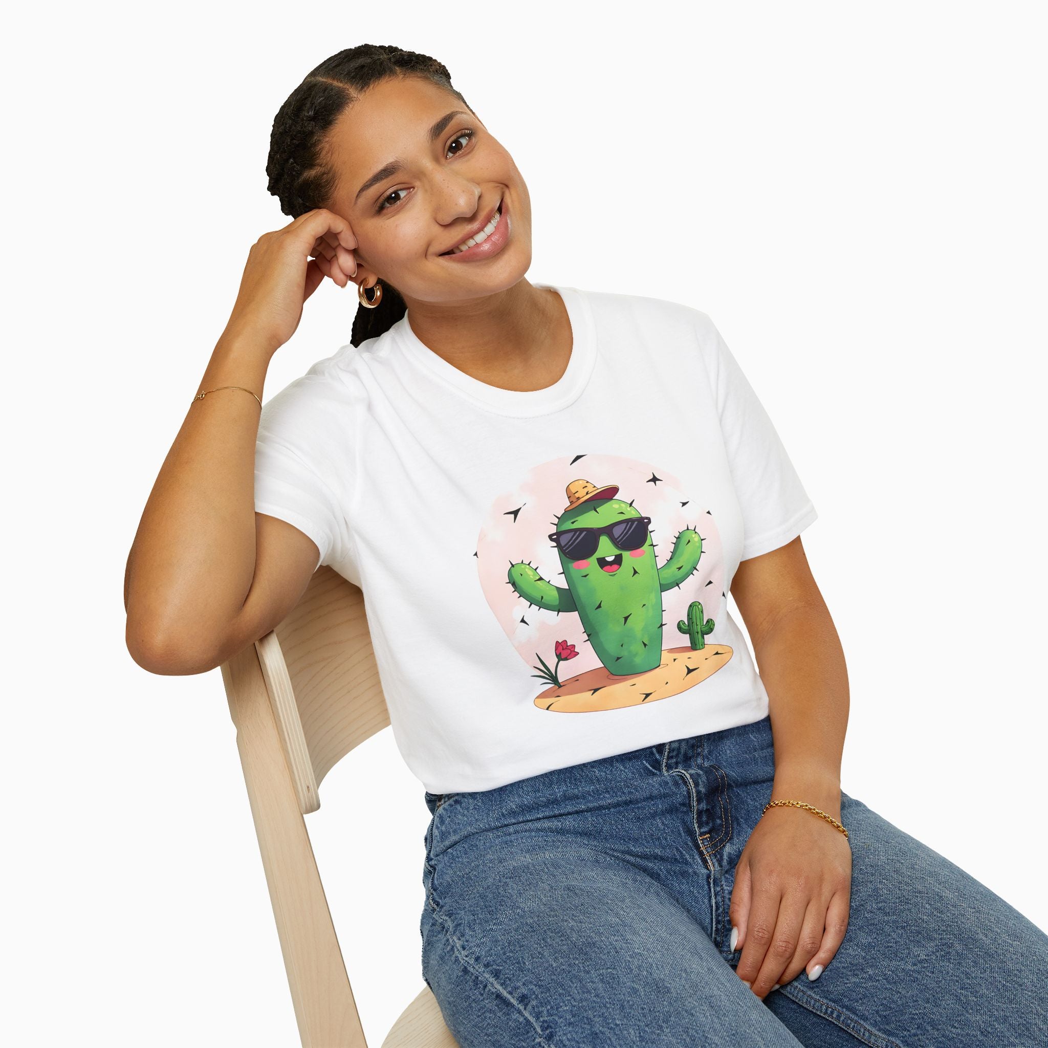 Wild Cute Cartoon Cactus Unisex T-Shirt