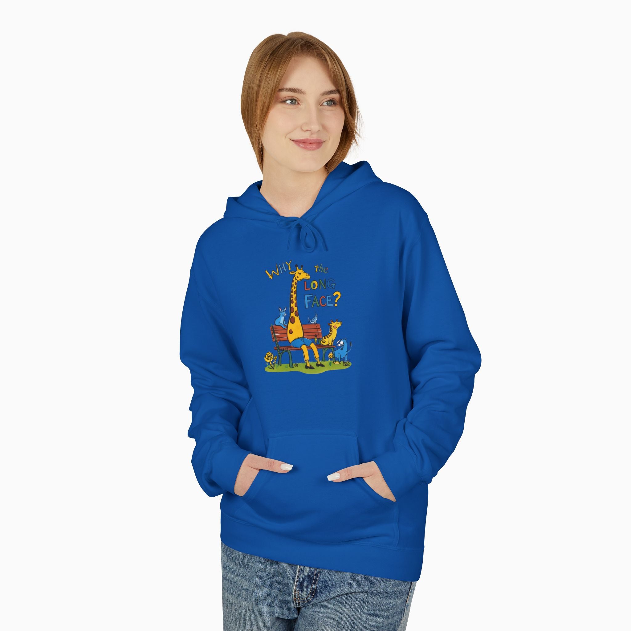 Funny Giraffe Why the Long Face Unisex Hoodie