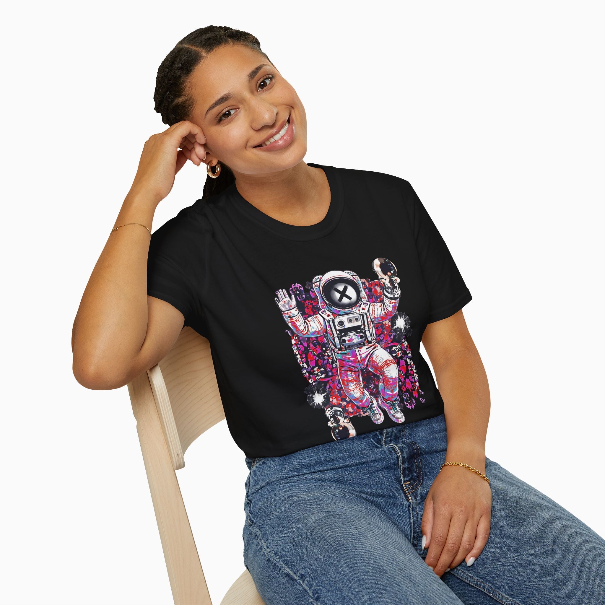Astronaut Floating in Space Unisex T-Shirt