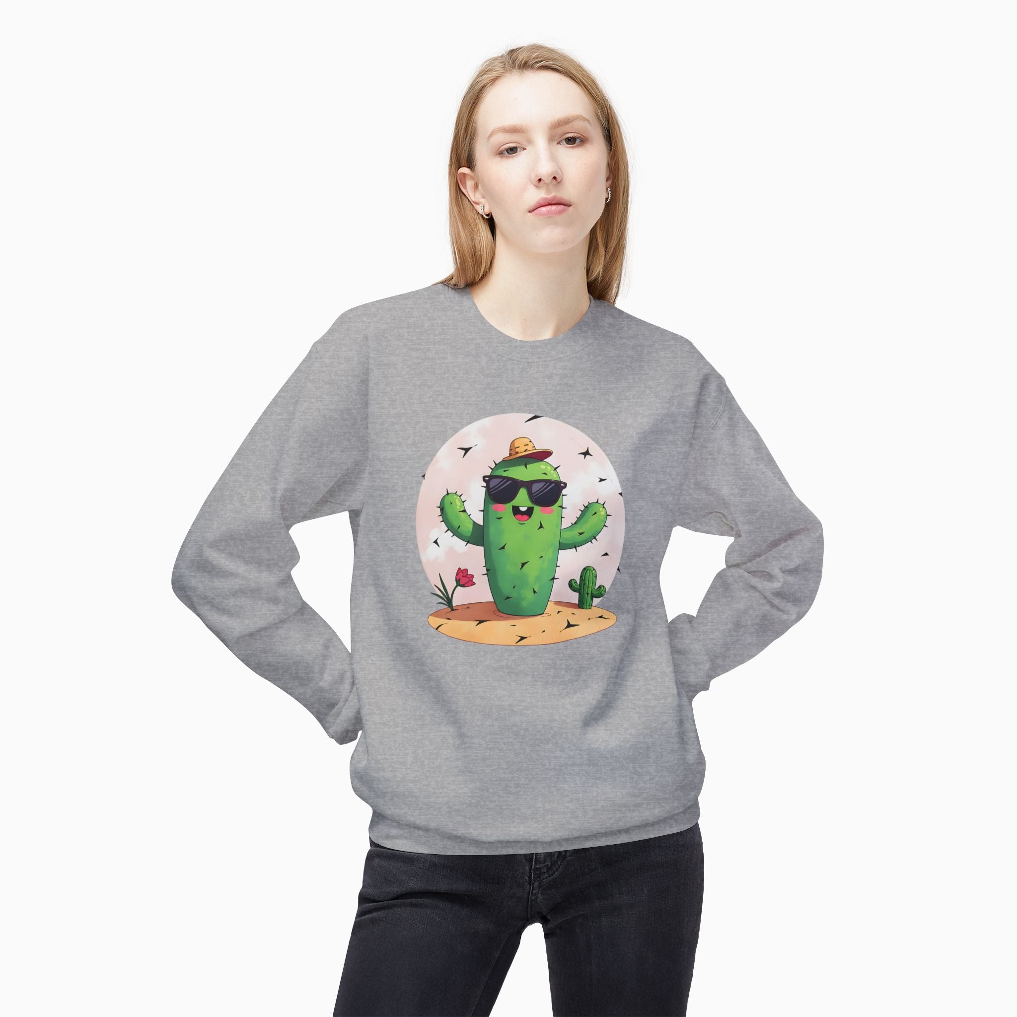 Wild Cute Cartoon Cactus Unisex Sweatshirt