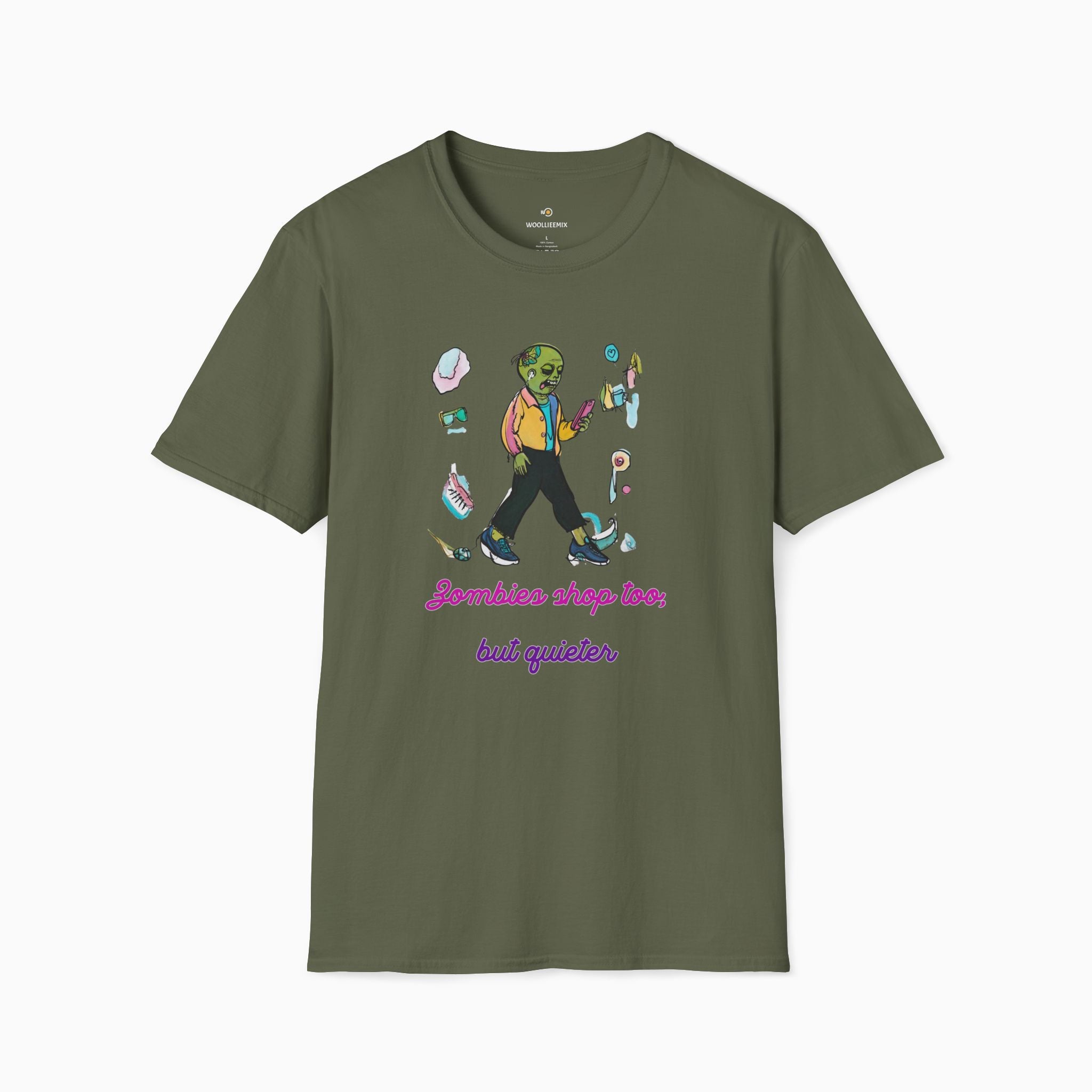 Zombies Shop Too, But Quieter Unisex T-Shirt