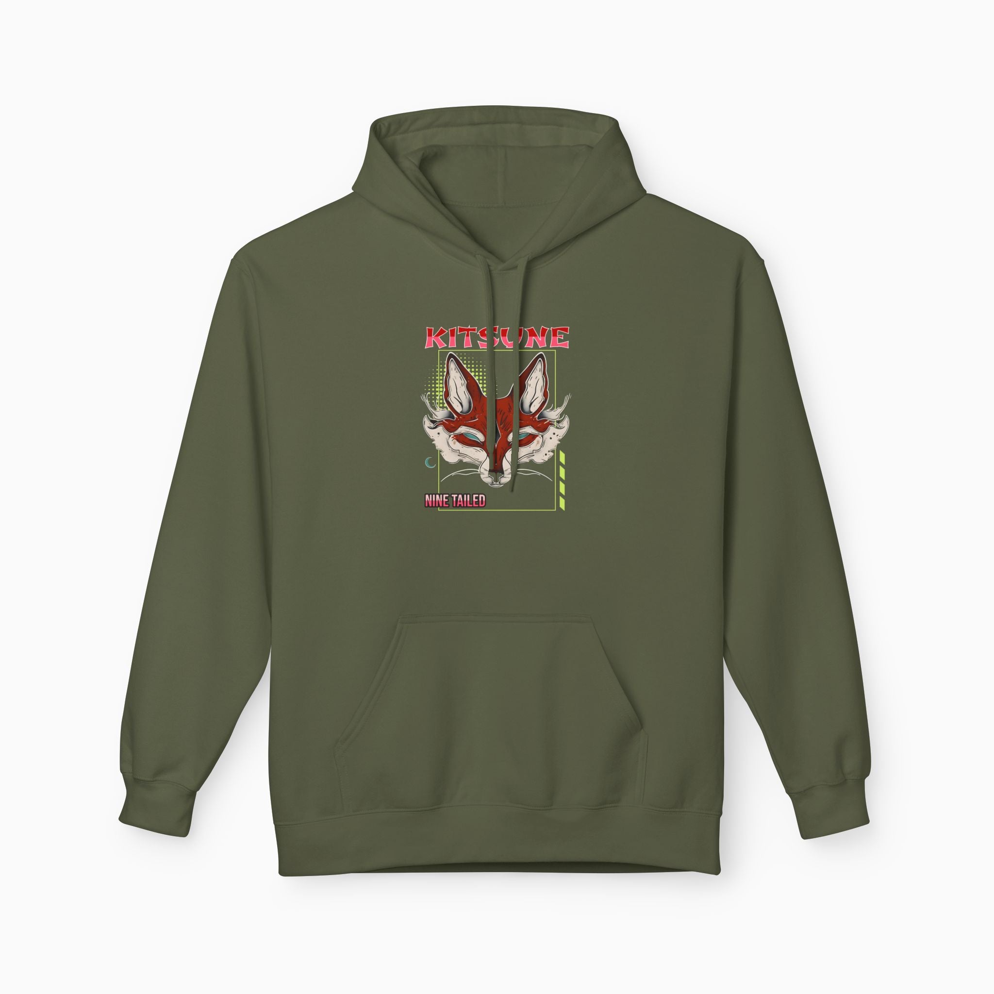 Kitsune Nine Tailed Fox Unisex Hoodie - Design by Woollieemix