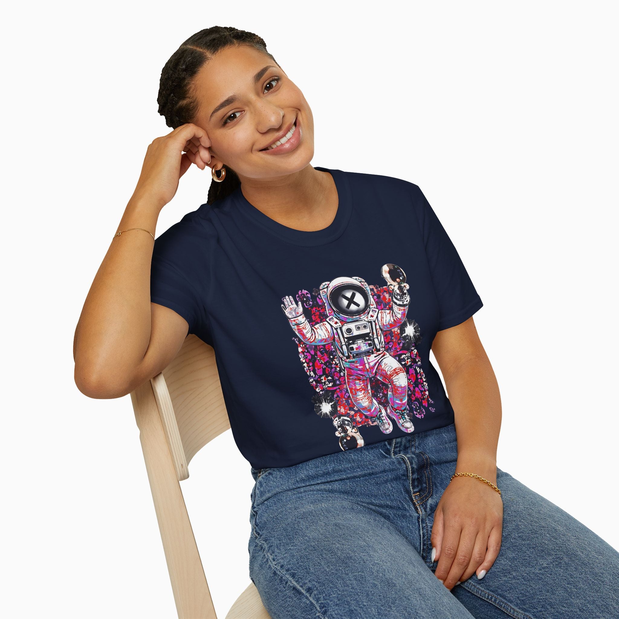 Astronaut Floating in Space Unisex T-Shirt