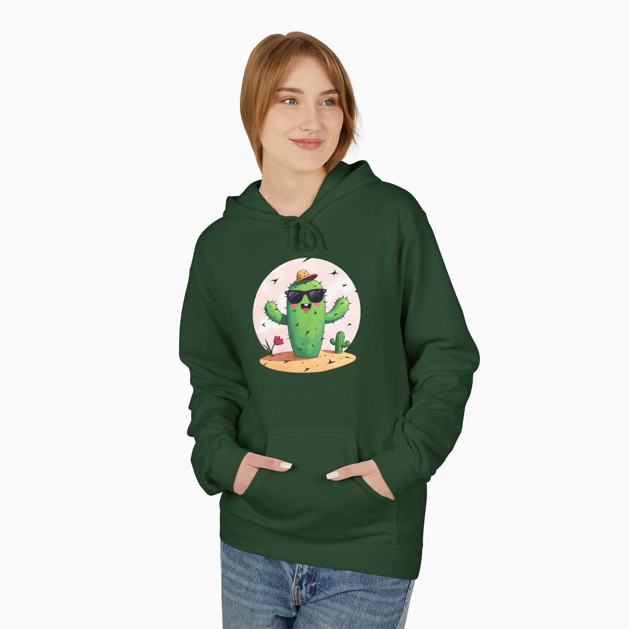 Wild Cute Cartoon Cactus Unisex Hoodie
