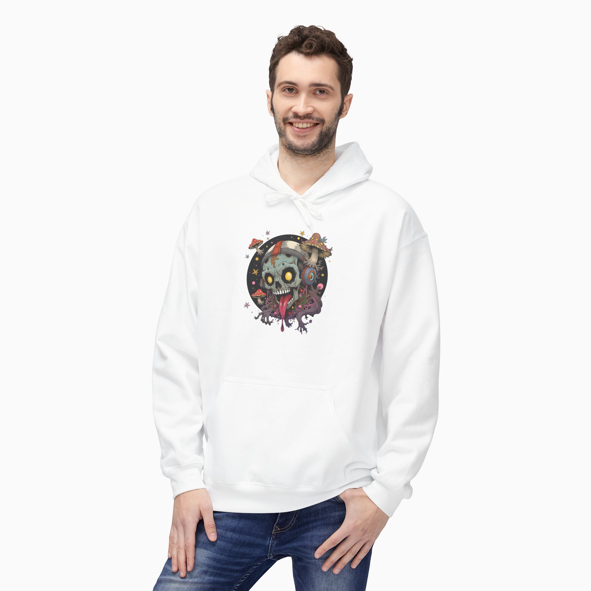 Psychedelic Mushroom Skull Unisex Hoodie