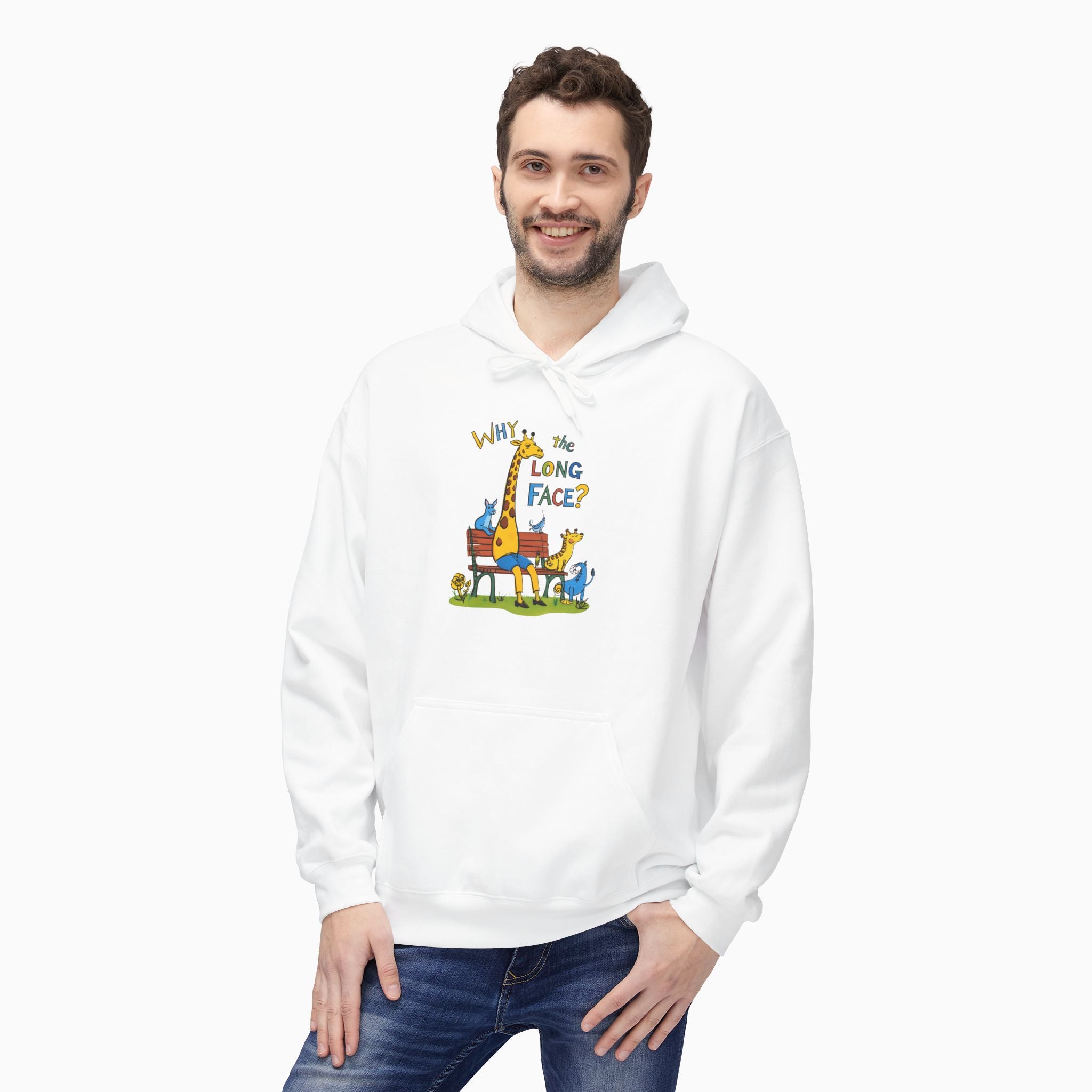 Funny Giraffe Why the Long Face Unisex Hoodie