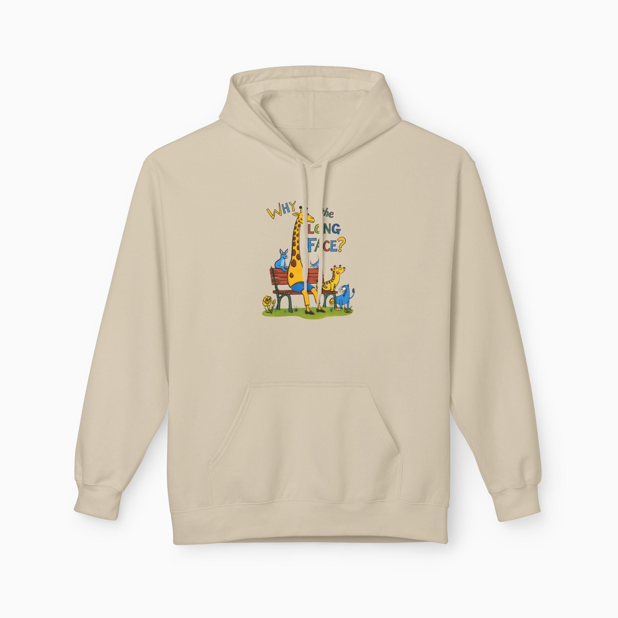 Funny Giraffe Why the Long Face Unisex Hoodie