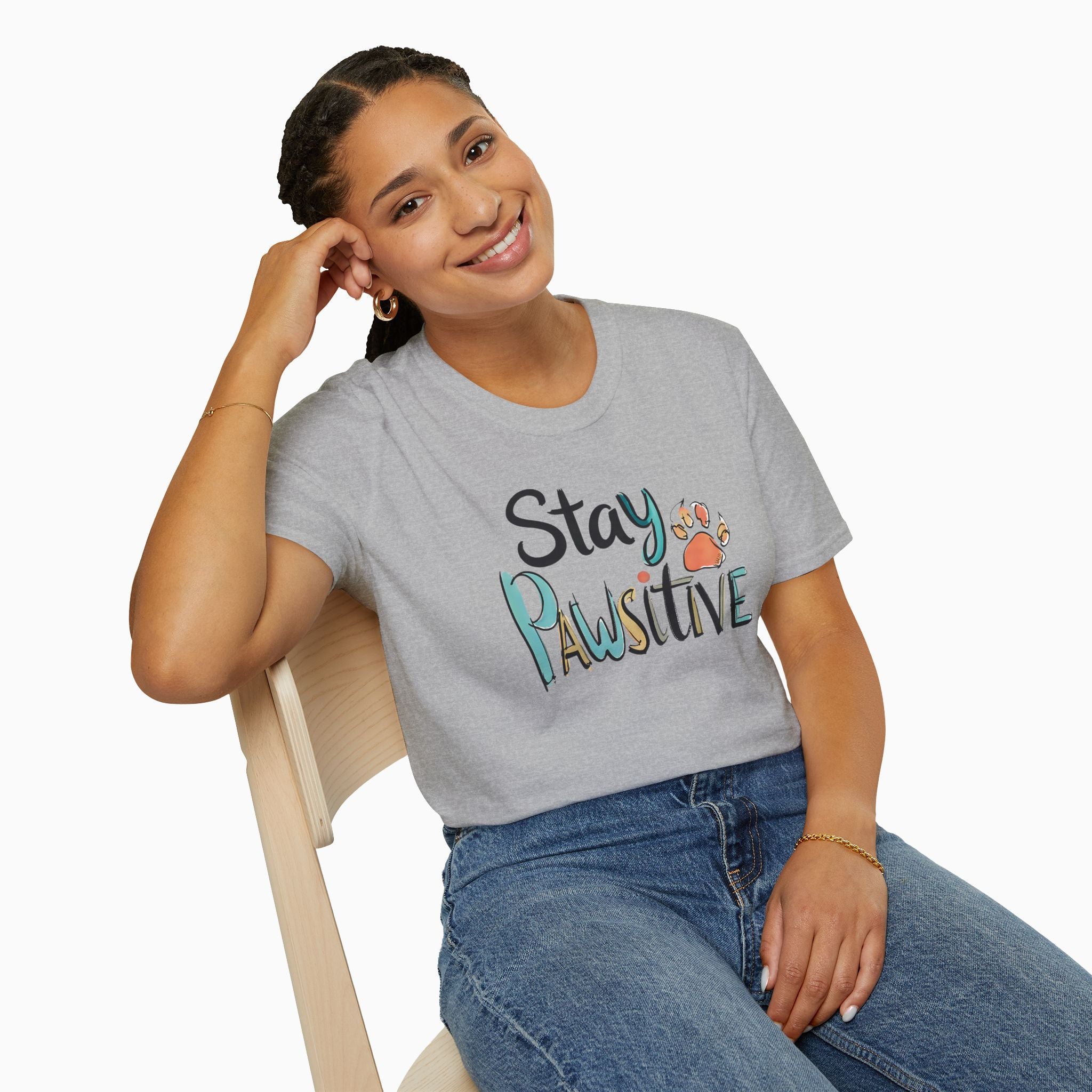 Stay Pawsitive Unisex T-Shirt