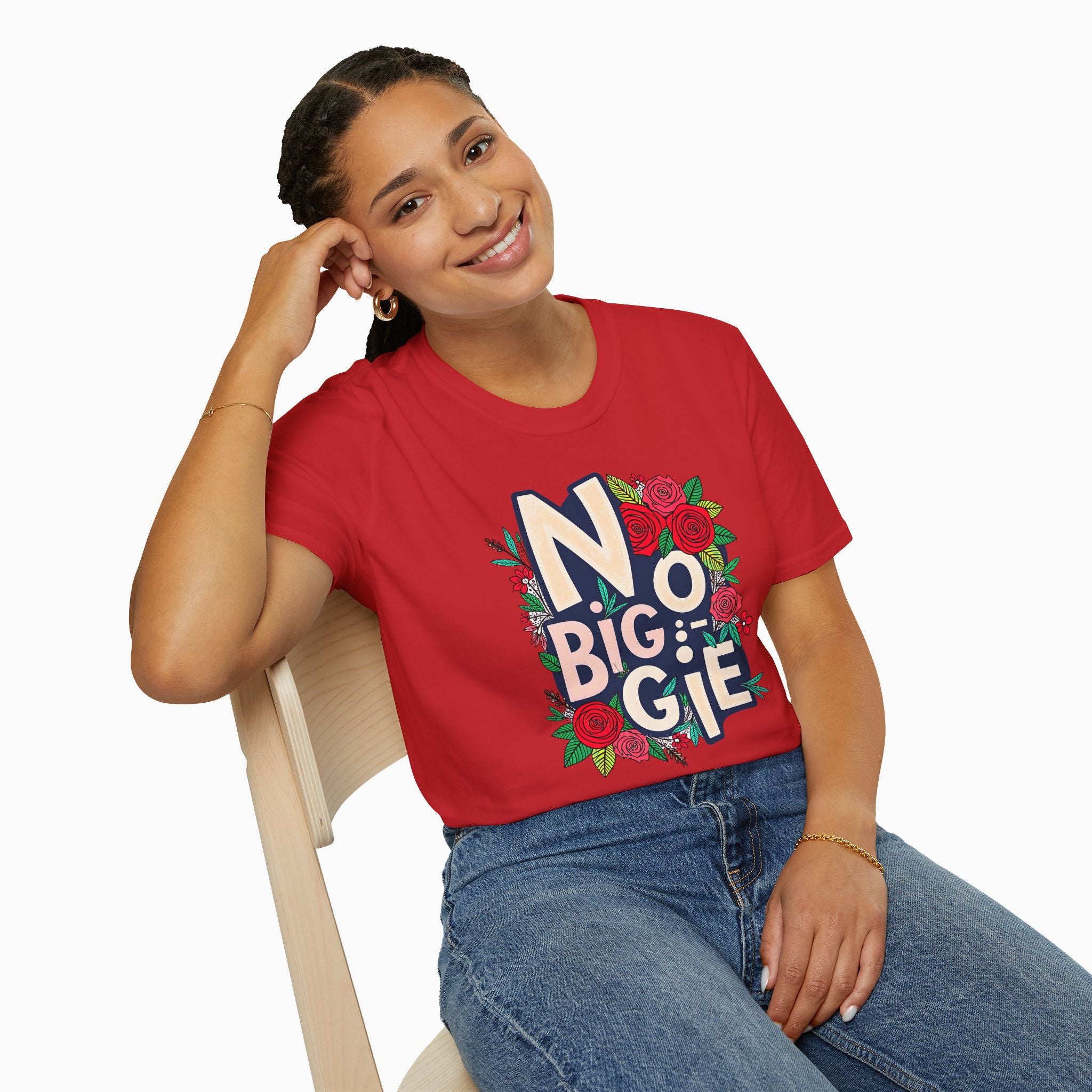 No Biggie With Floral Art Unisex T-Shirt