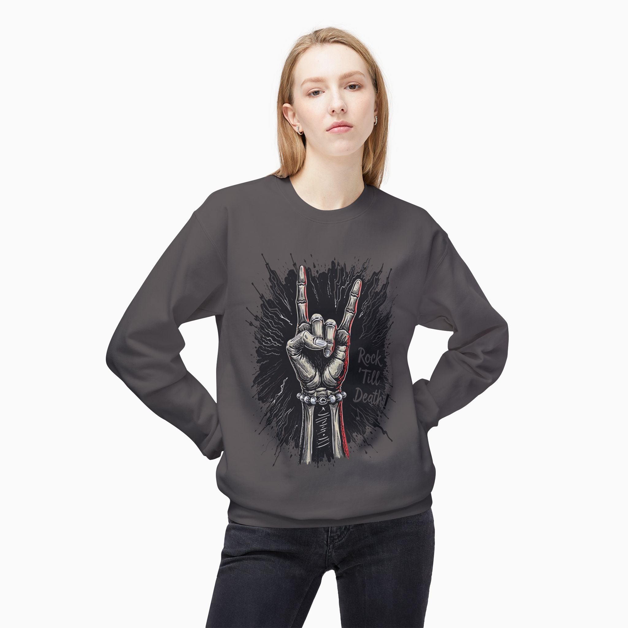 Rock and Roll Till Death Sweatshirt | Exclusive Woollieemix Design