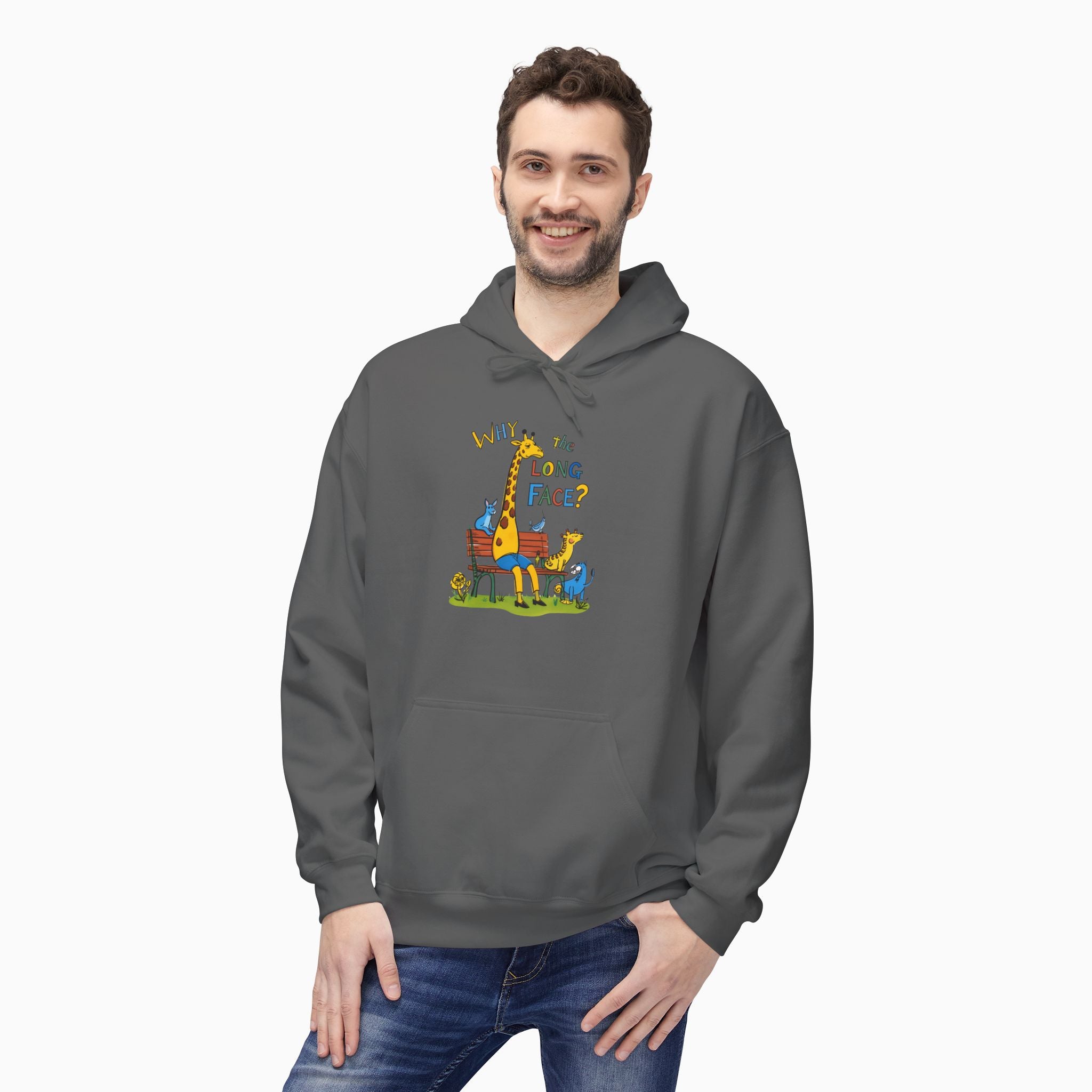 Funny Giraffe Why the Long Face Unisex Hoodie