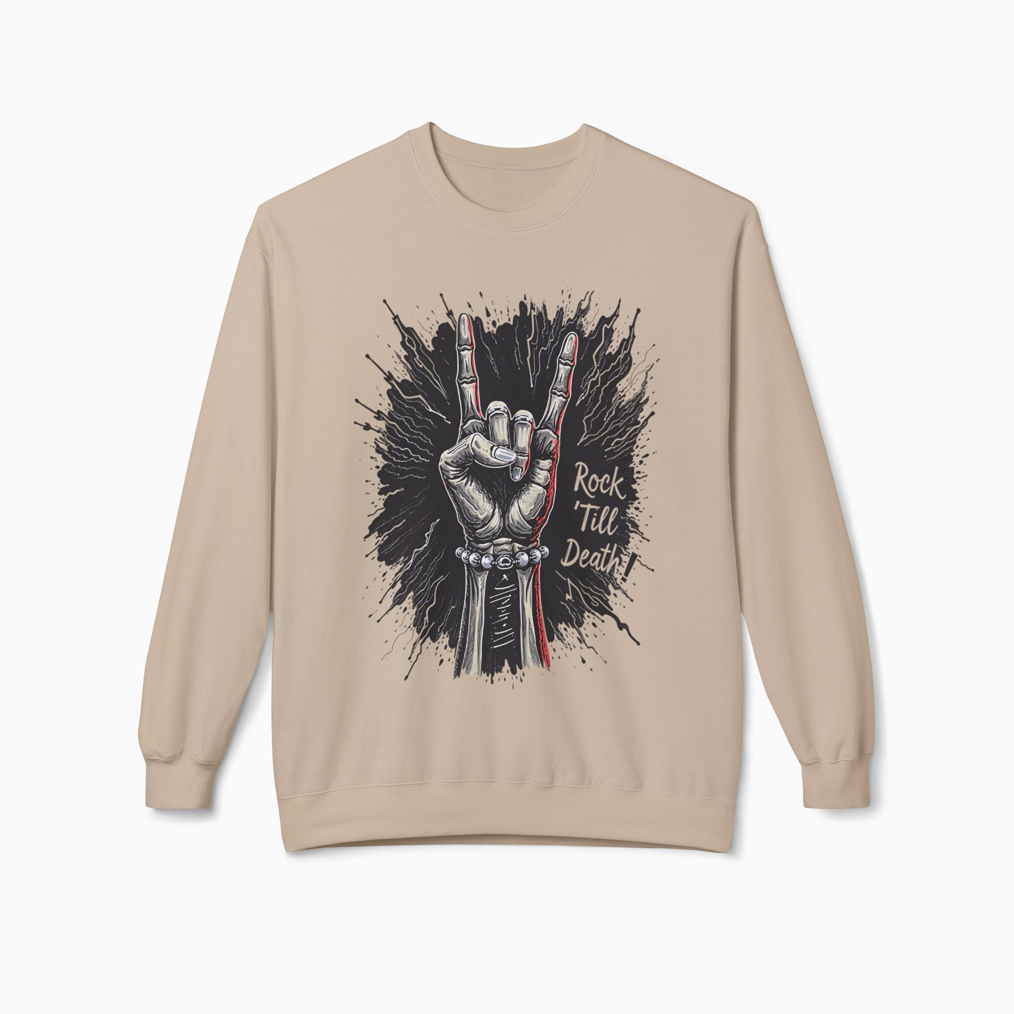 Rock and Roll Till Death Sweatshirt | Exclusive Woollieemix Design