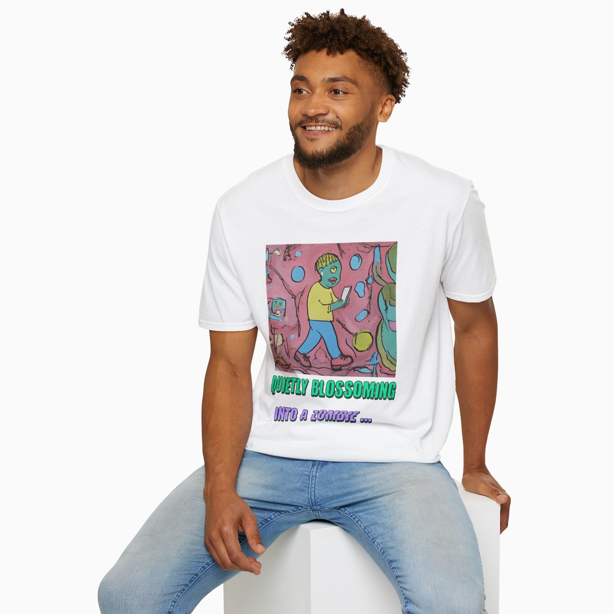 Quietly Blossoming into a Zombie Unisex T-Shirt