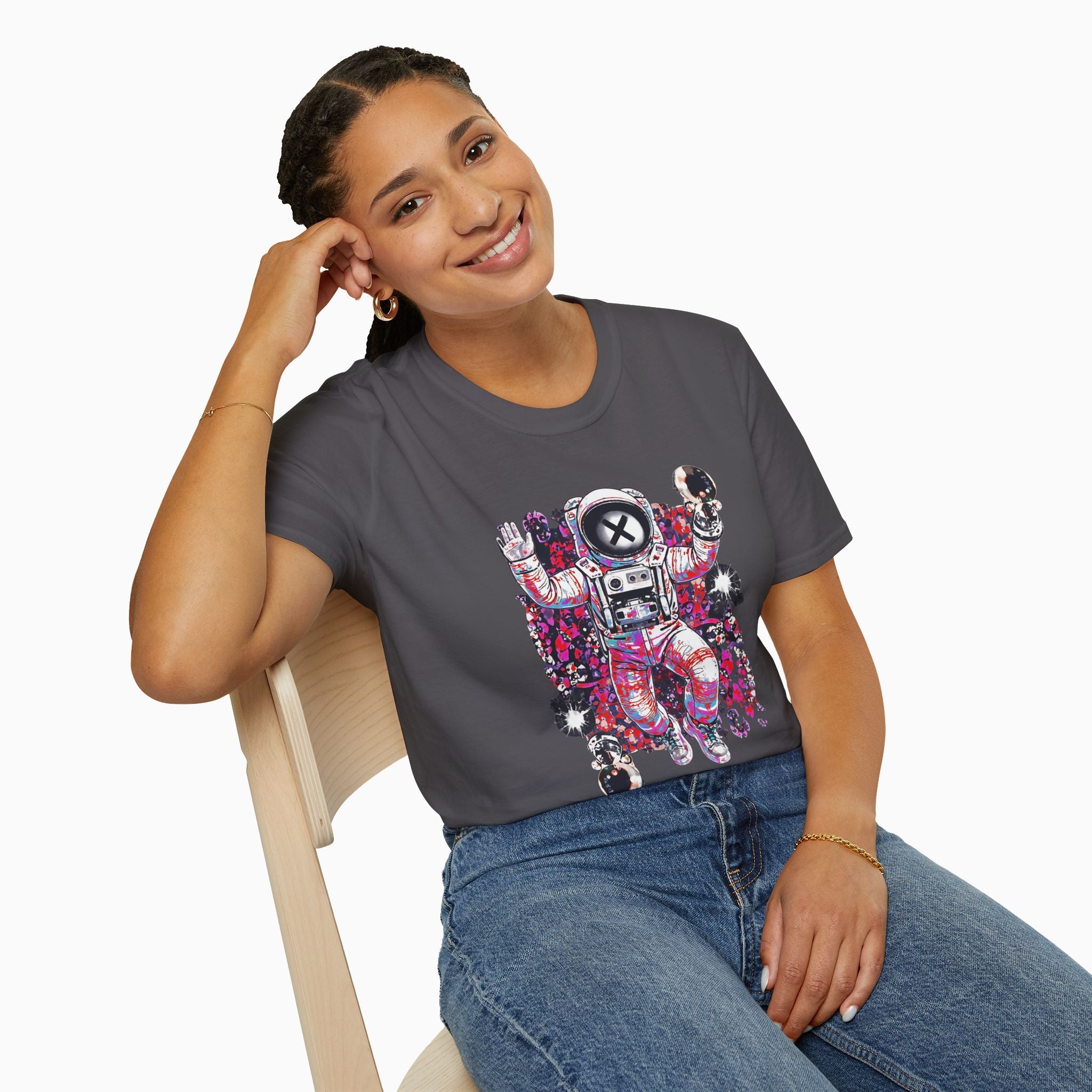 Astronaut Floating in Space Unisex T-Shirt