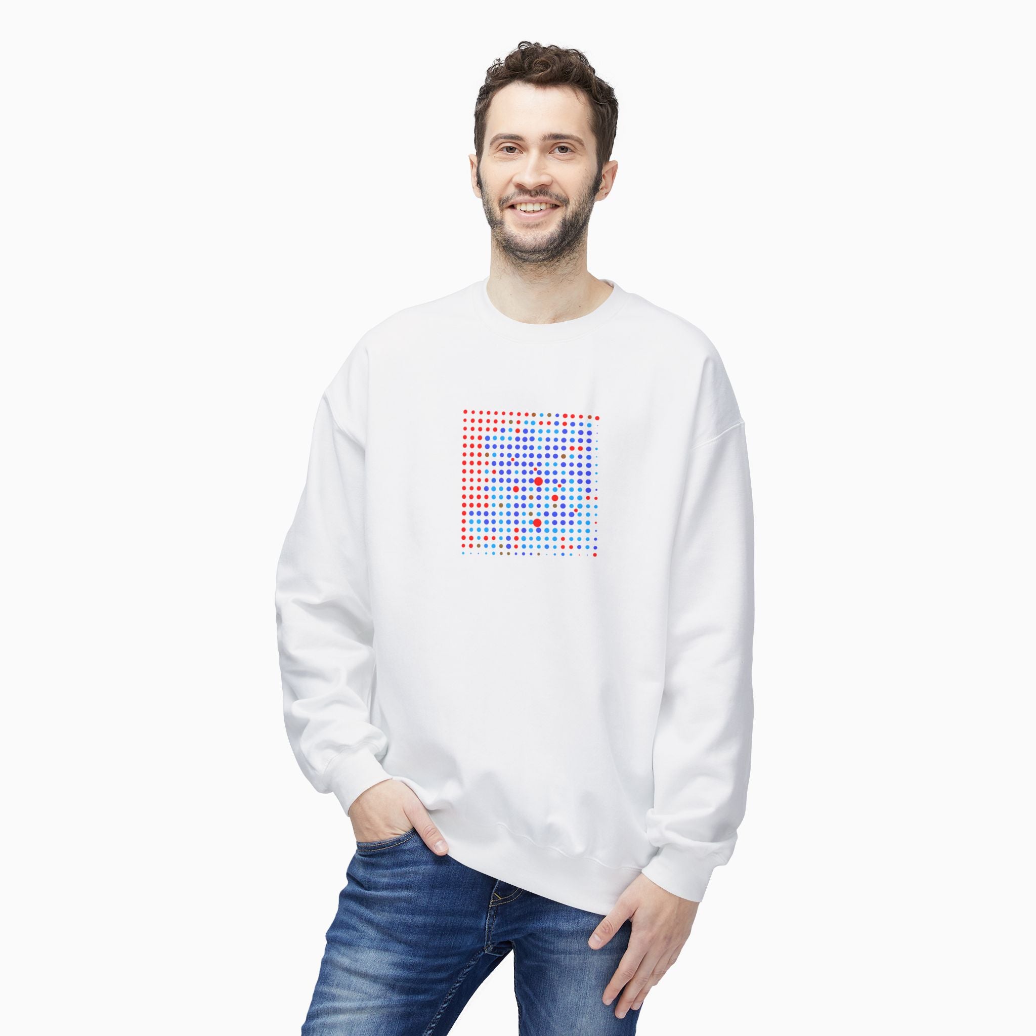 Blue & Red QR Code Unisex Sweatshirt
