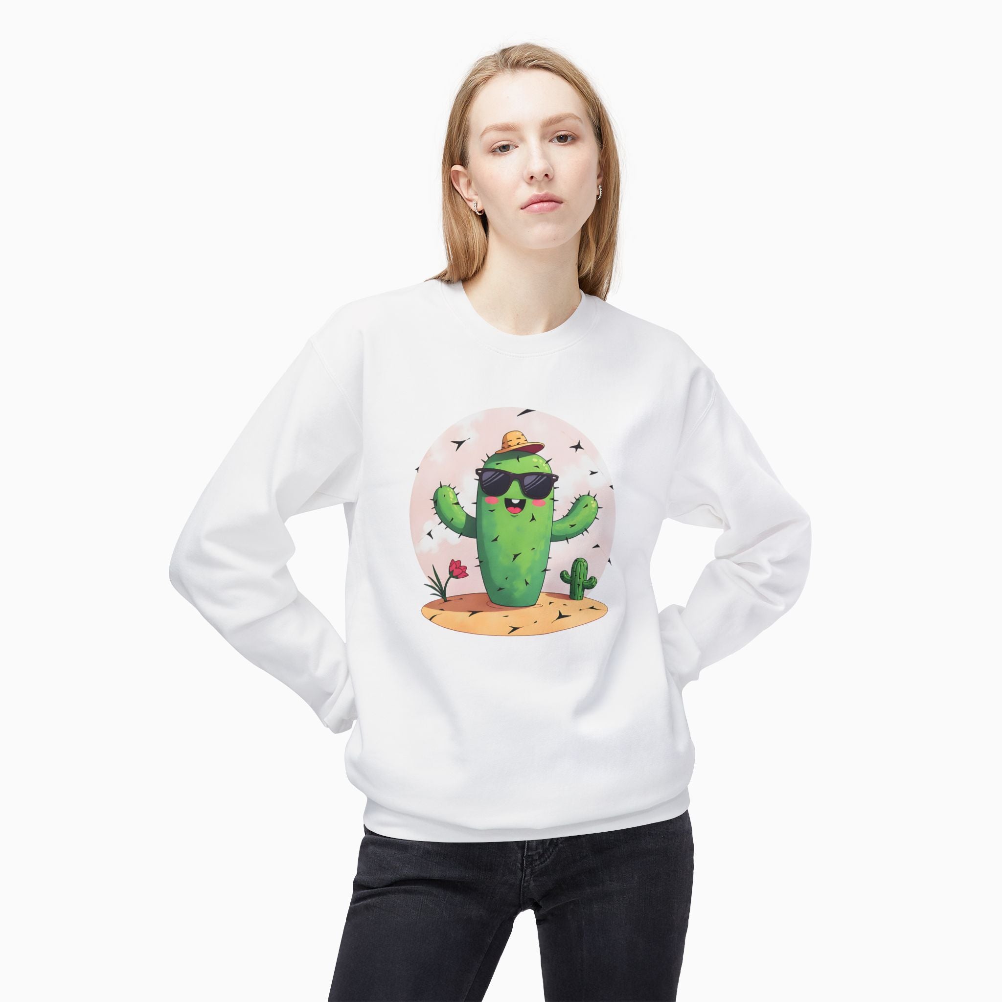 Wild Cute Cartoon Cactus Unisex Sweatshirt