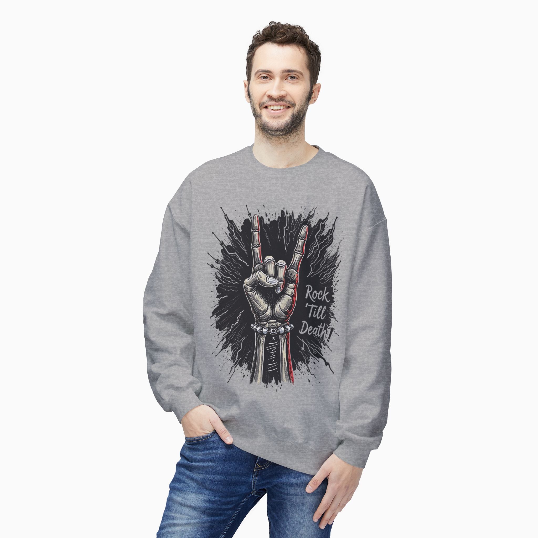 Rock and Roll Till Death Sweatshirt | Exclusive Woollieemix Design