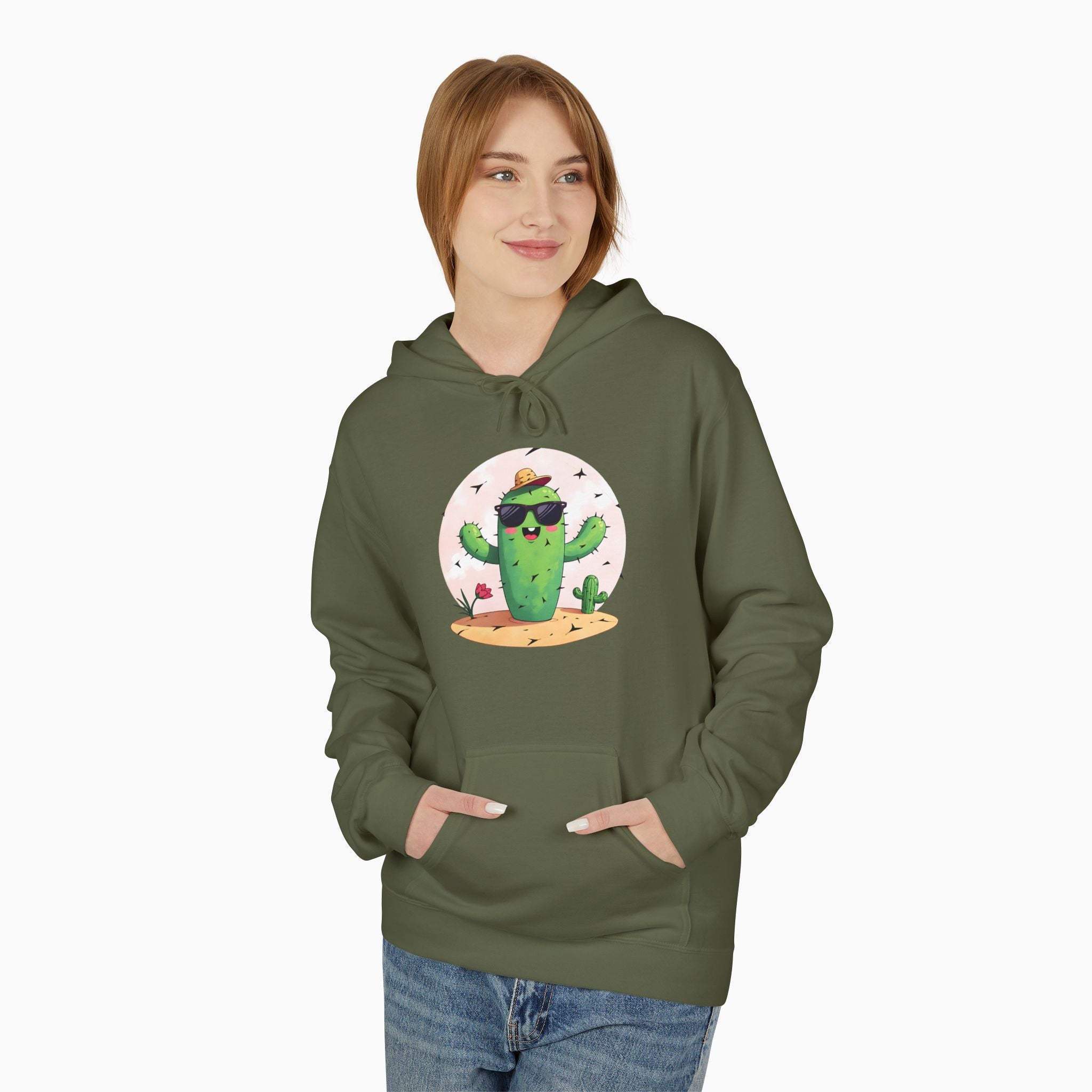 Wild Cute Cartoon Cactus Unisex Hoodie