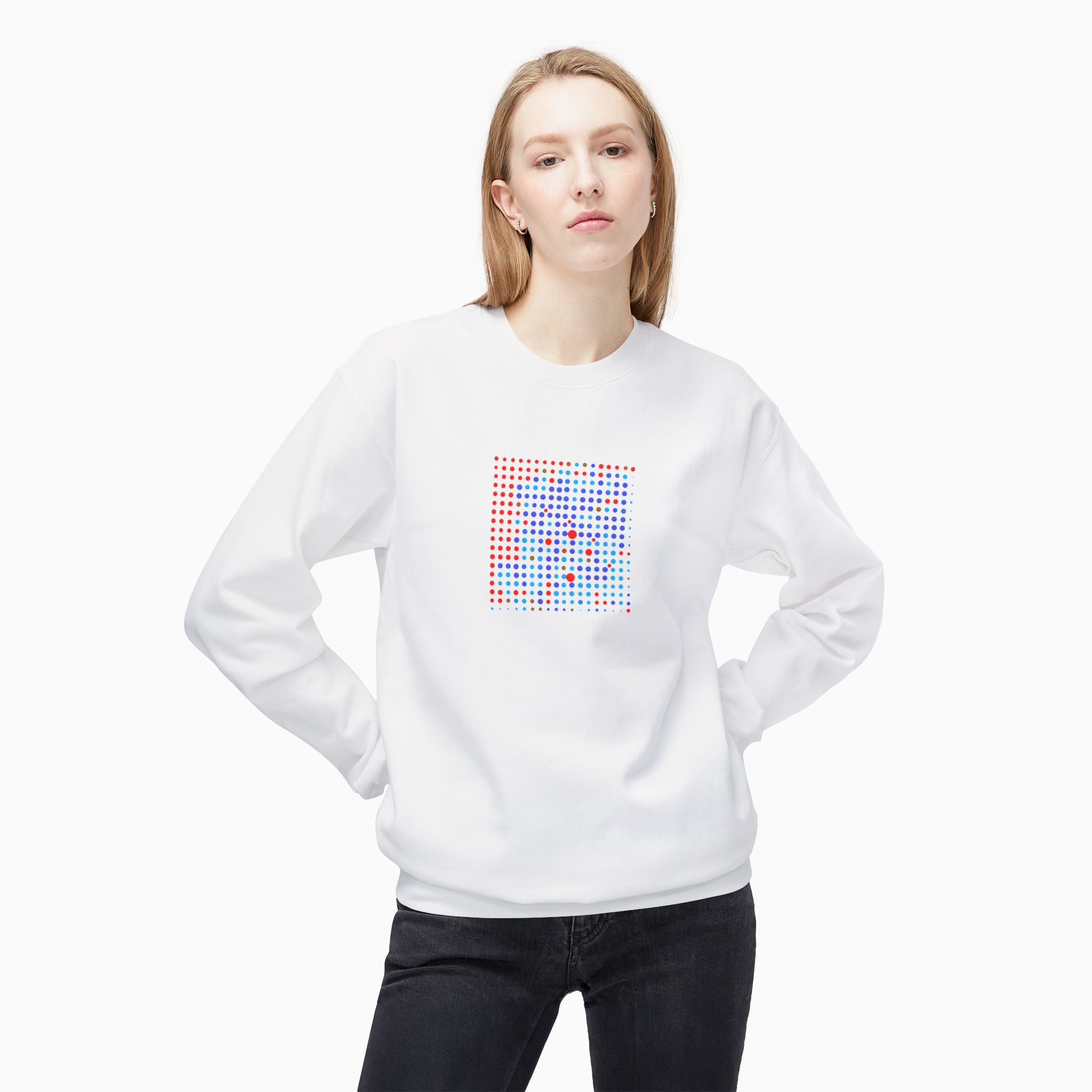 Blue & Red QR Code Unisex Sweatshirt