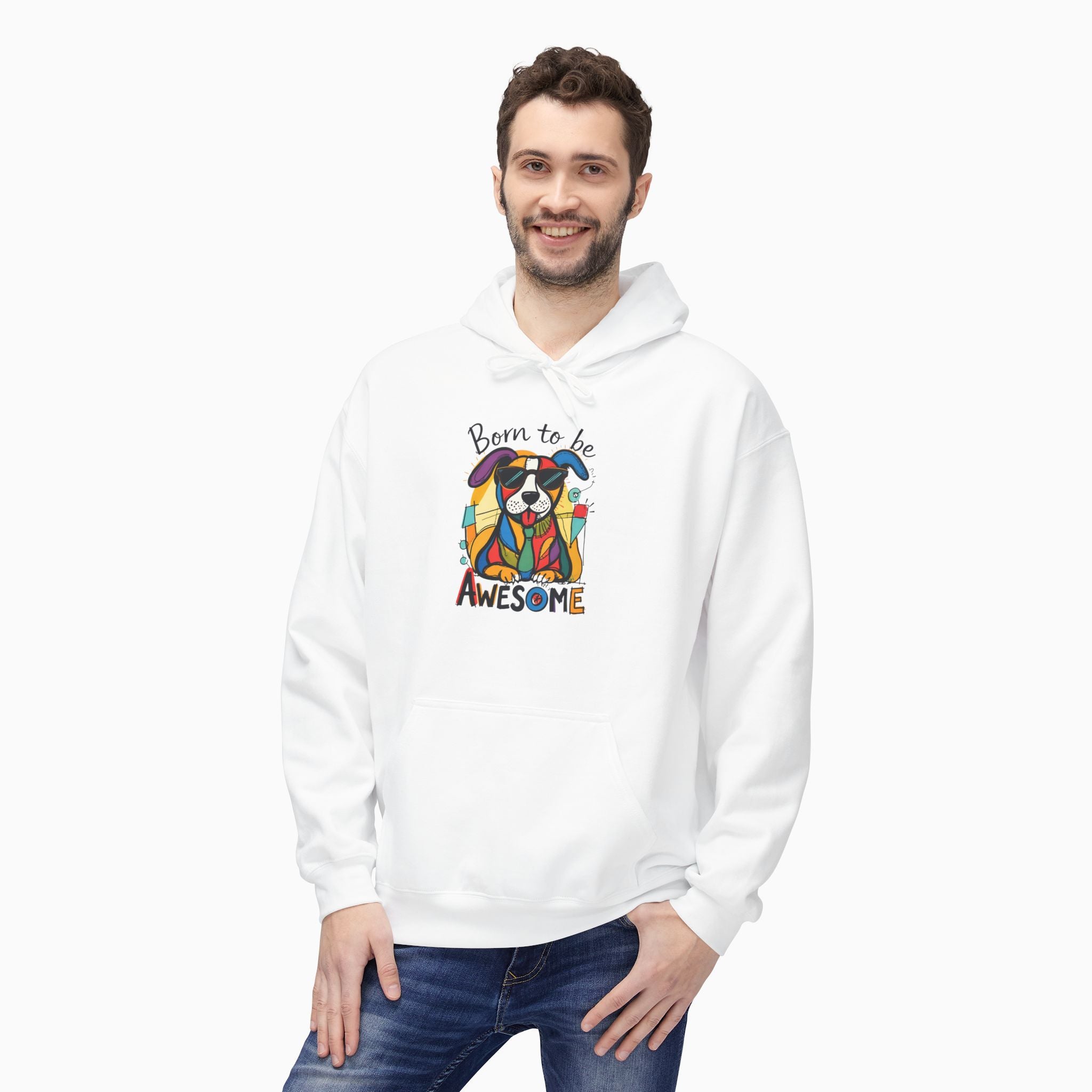 Born to be Awesome Dog Unisex Hoodie
