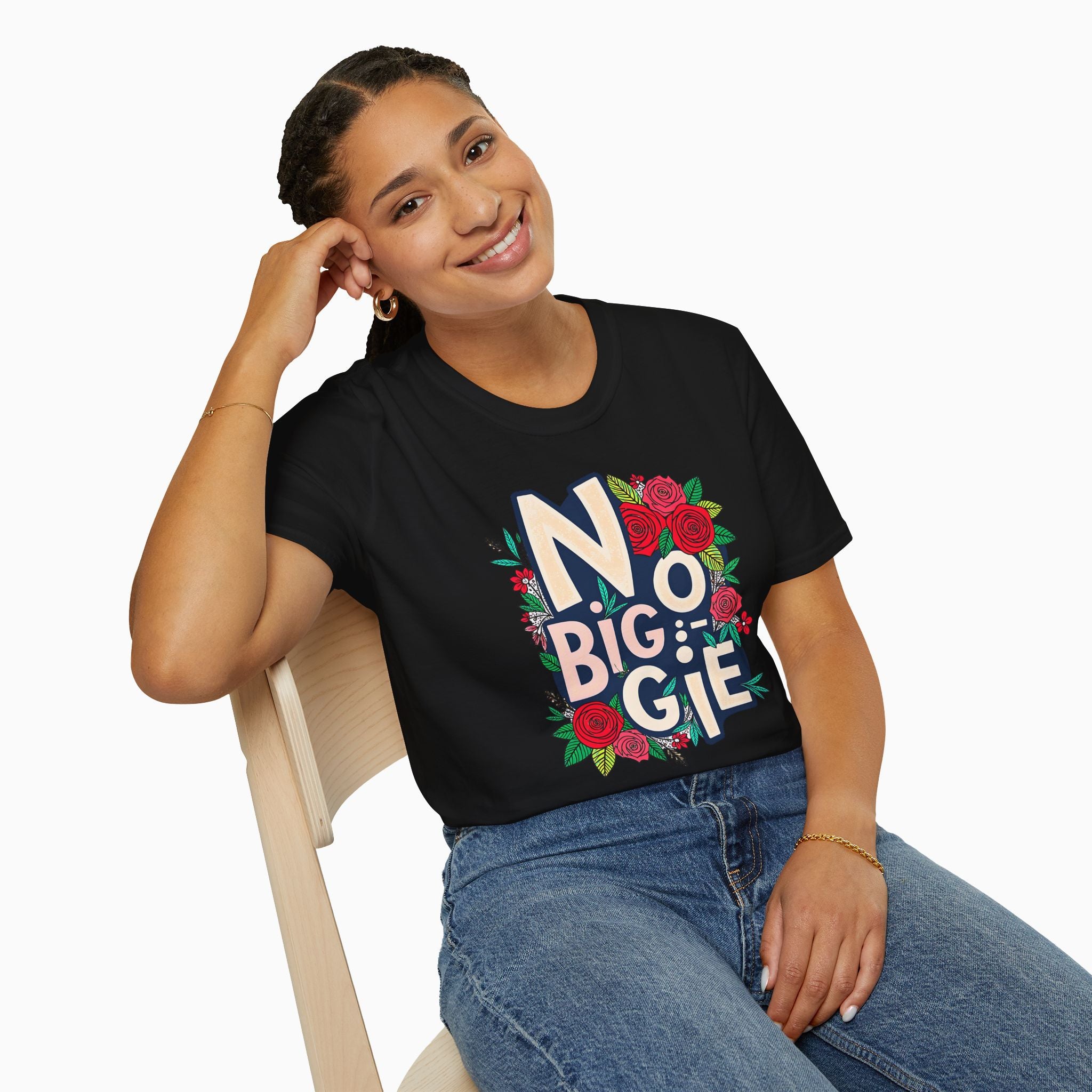 No Biggie With Floral Art Unisex T-Shirt