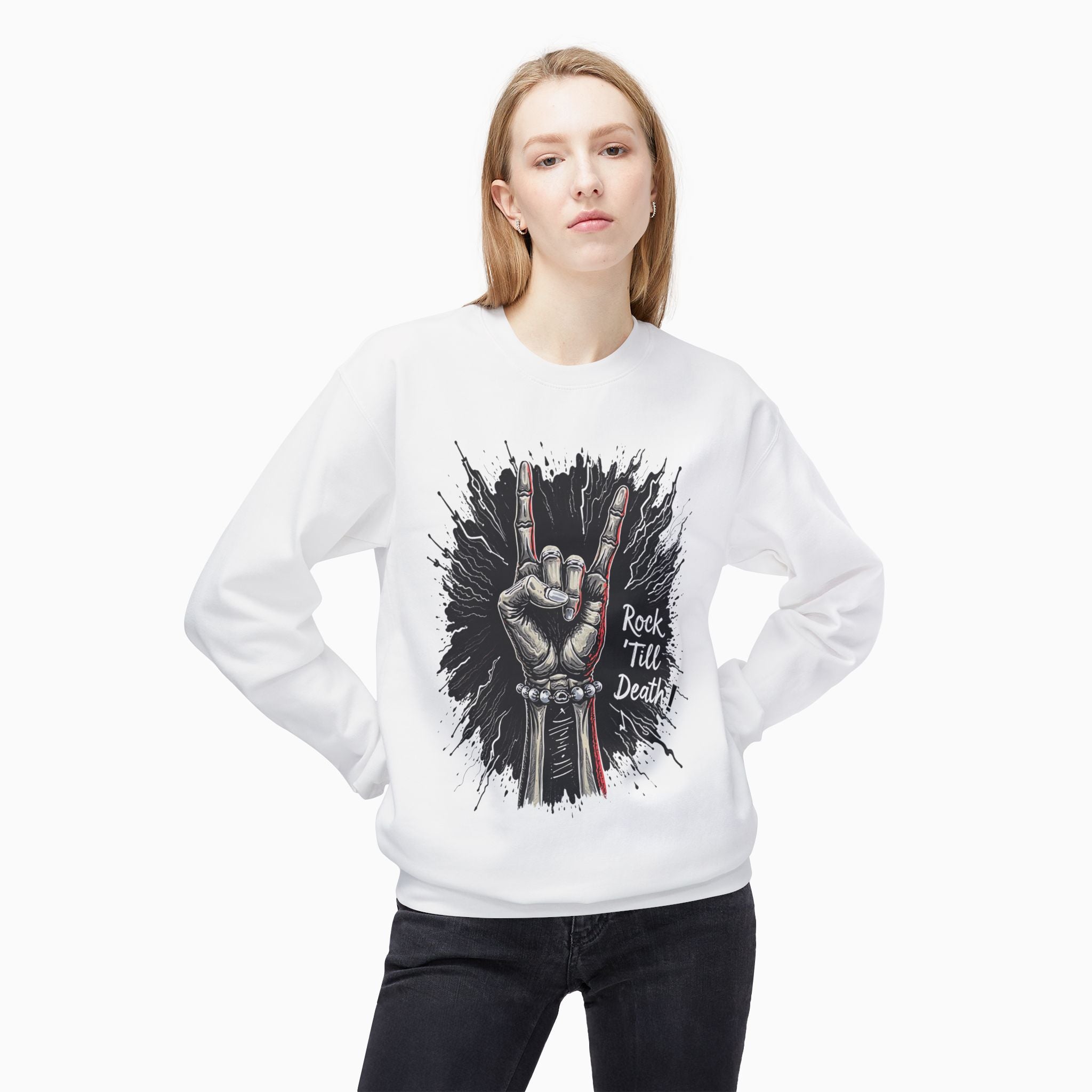 Rock and Roll Till Death Sweatshirt | Exclusive Woollieemix Design