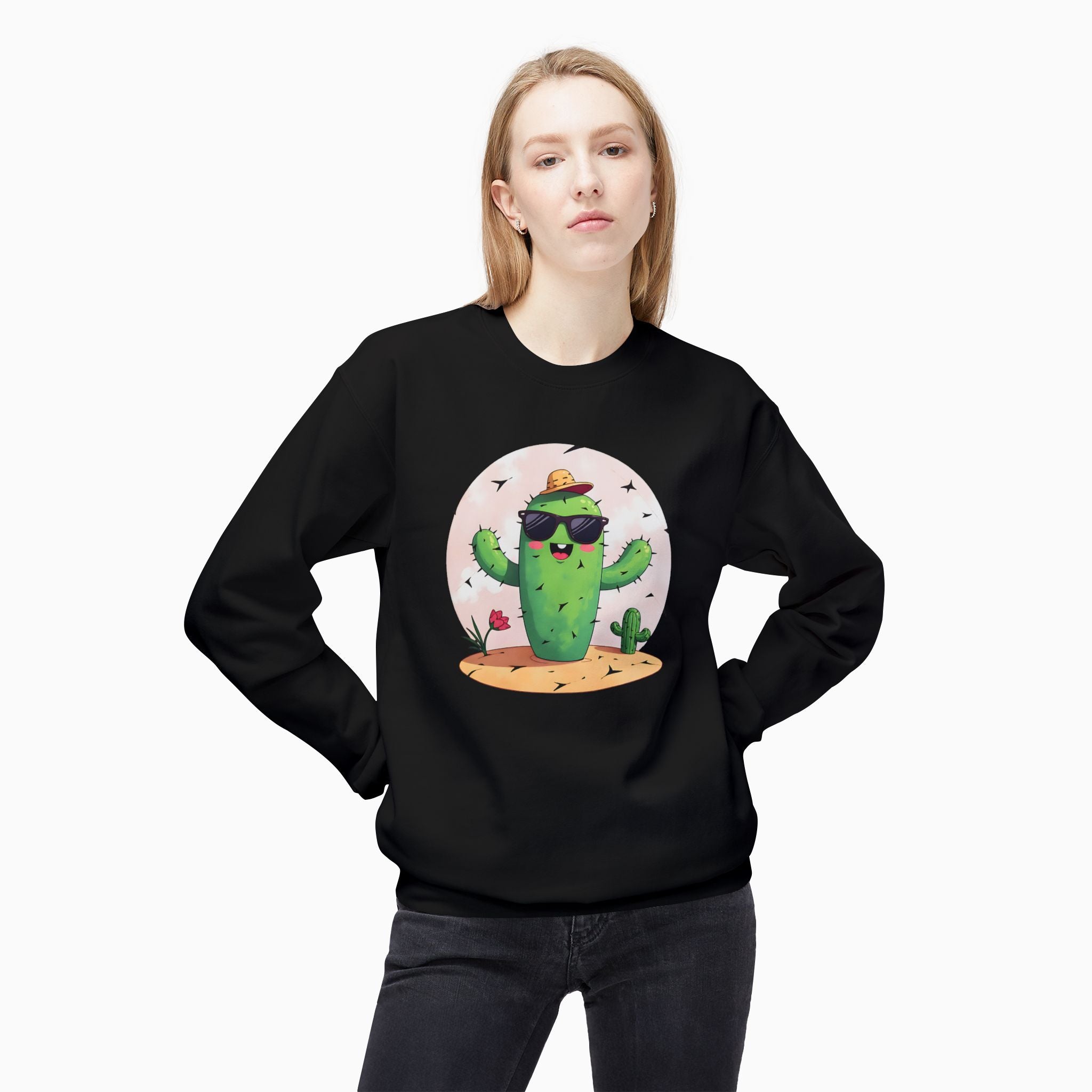 Wild Cute Cartoon Cactus Unisex Sweatshirt