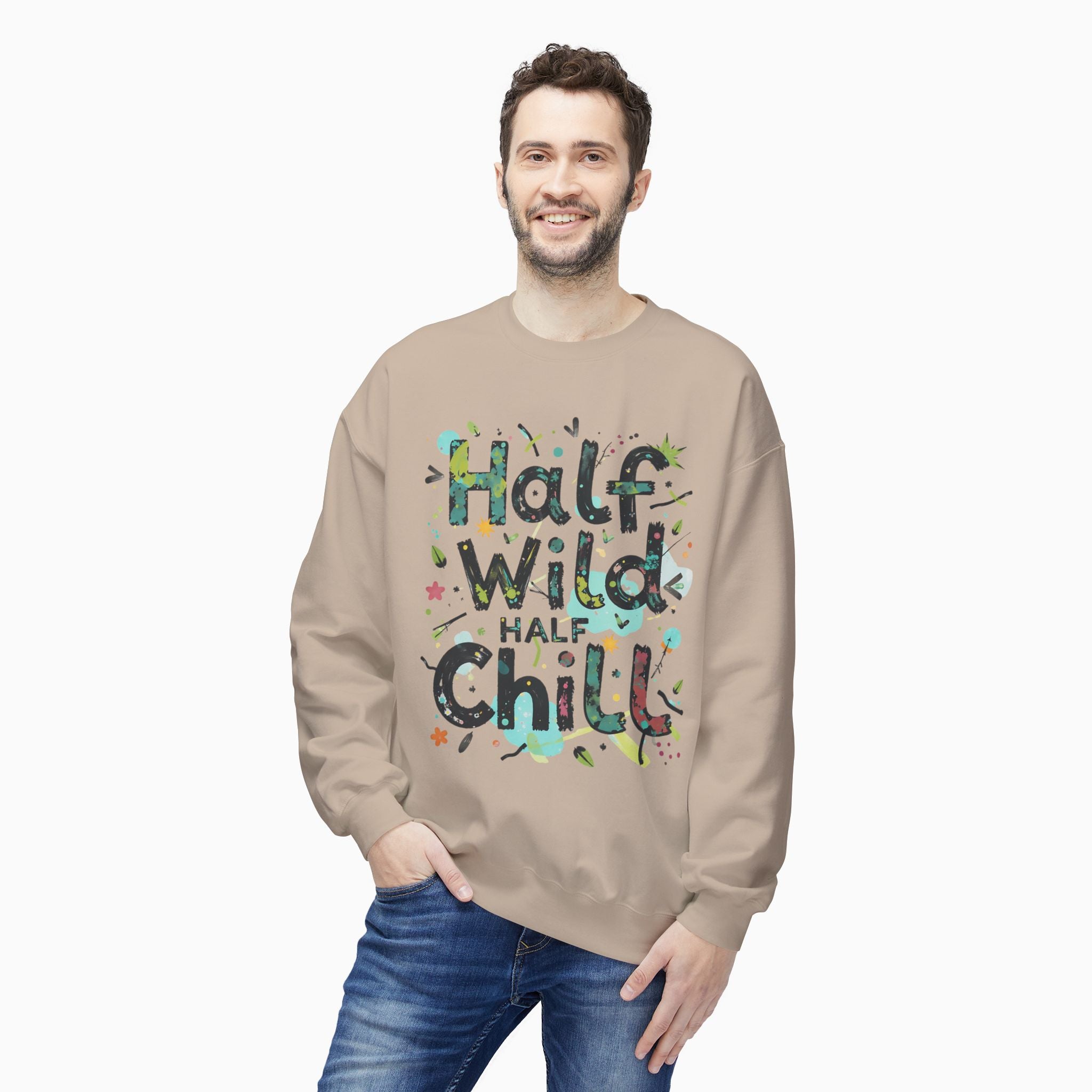 Half Wild, Half Chill Unisex Sweatshirt
