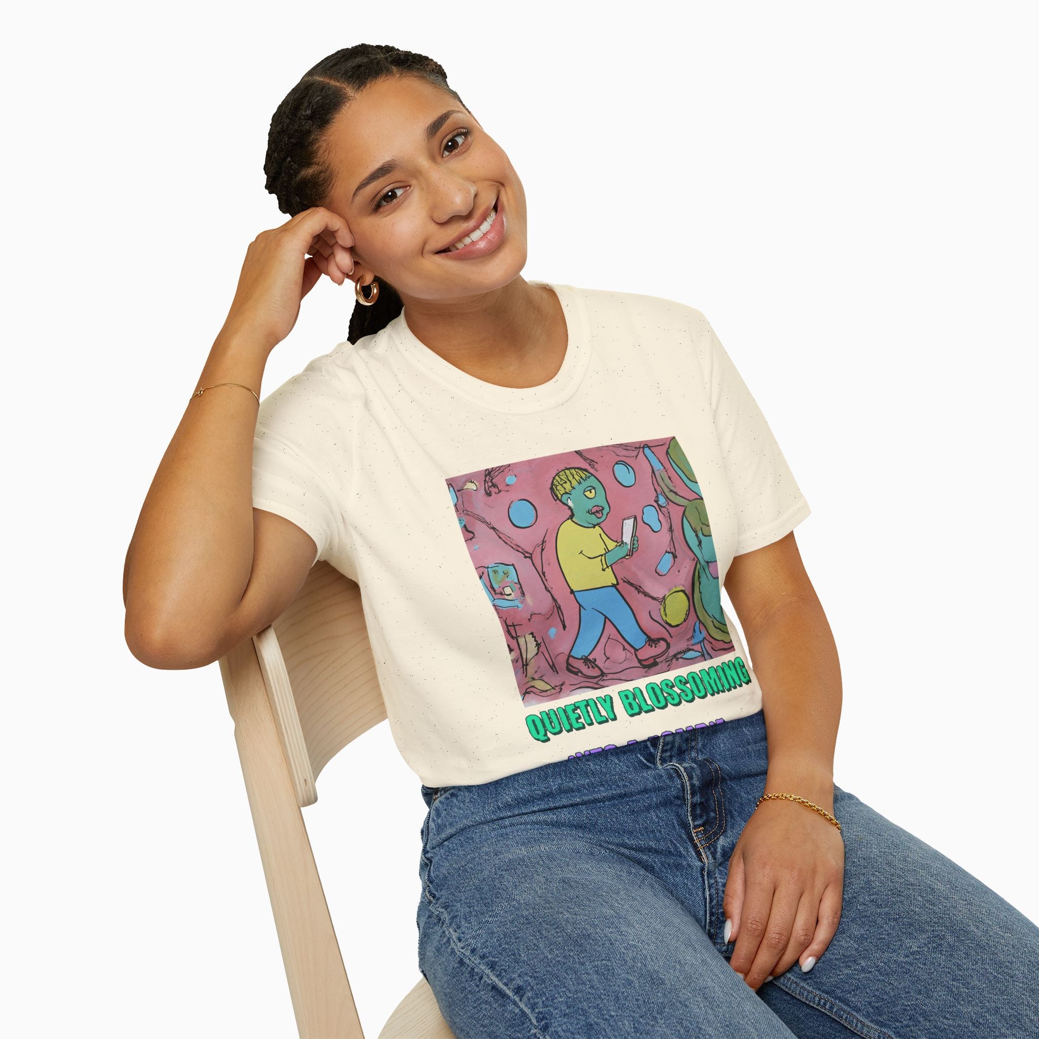 Quietly Blossoming into a Zombie Unisex T-Shirt