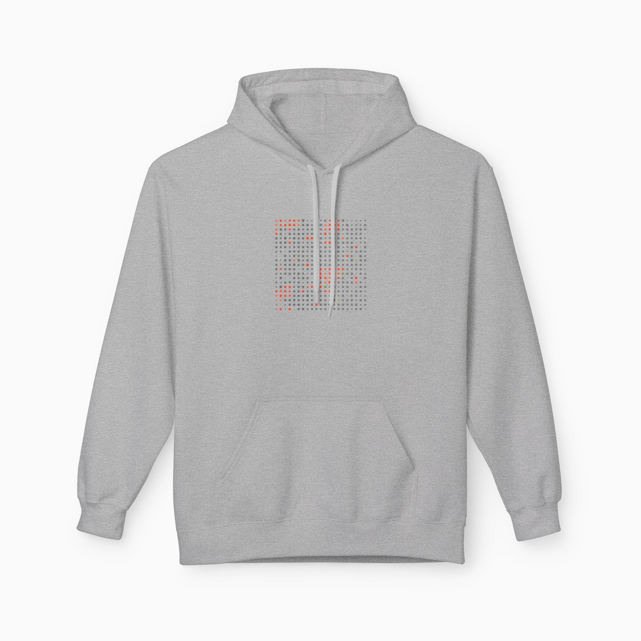 Grey & Red Qr Code Unisex Hoodie
