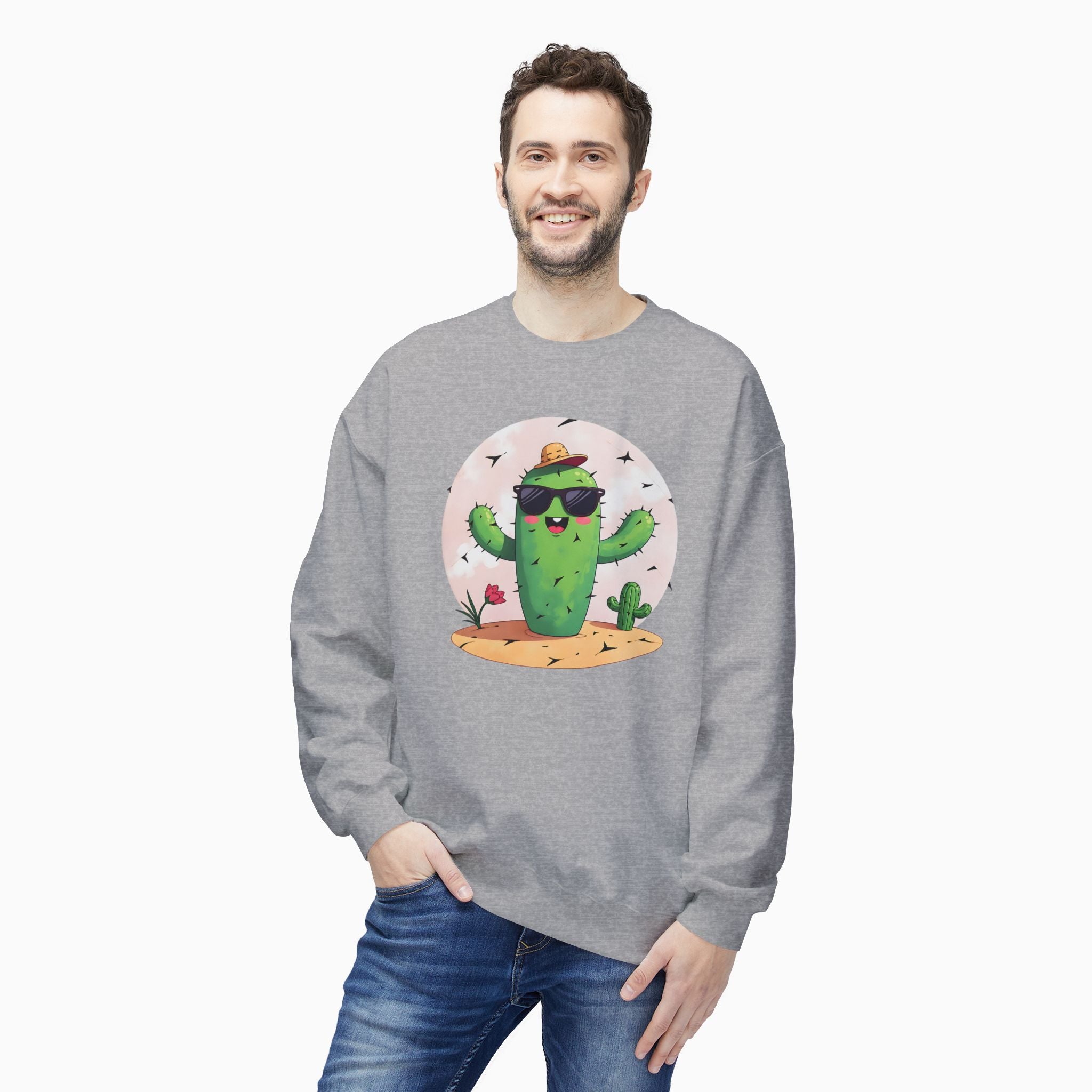 Wild Cute Cartoon Cactus Unisex Sweatshirt