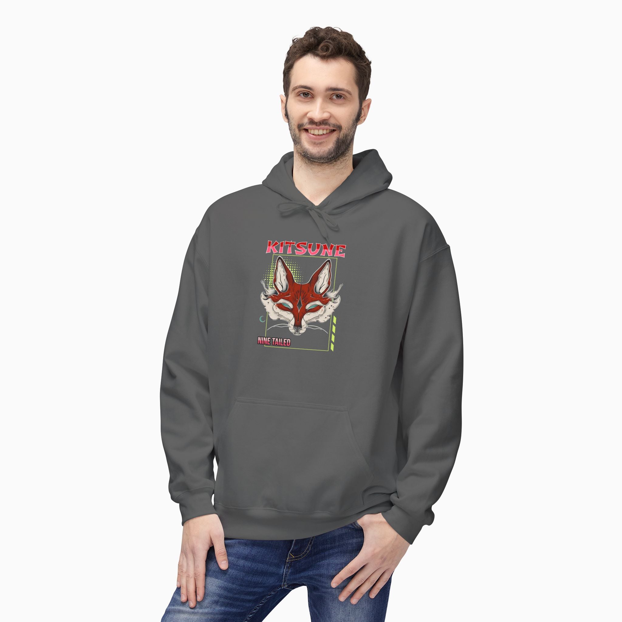 Kitsune Nine Tailed Fox Unisex Hoodie - Design by Woollieemix