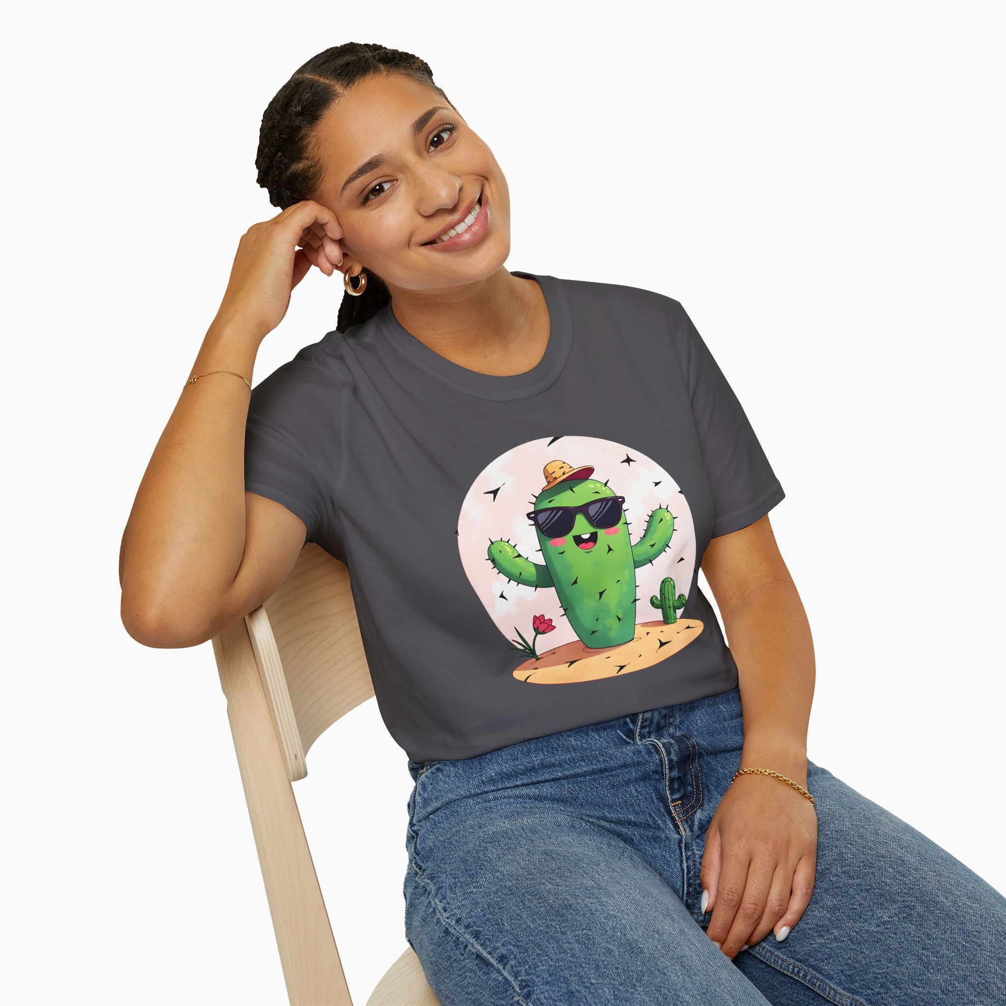 Wild Cute Cartoon Cactus Unisex T-Shirt