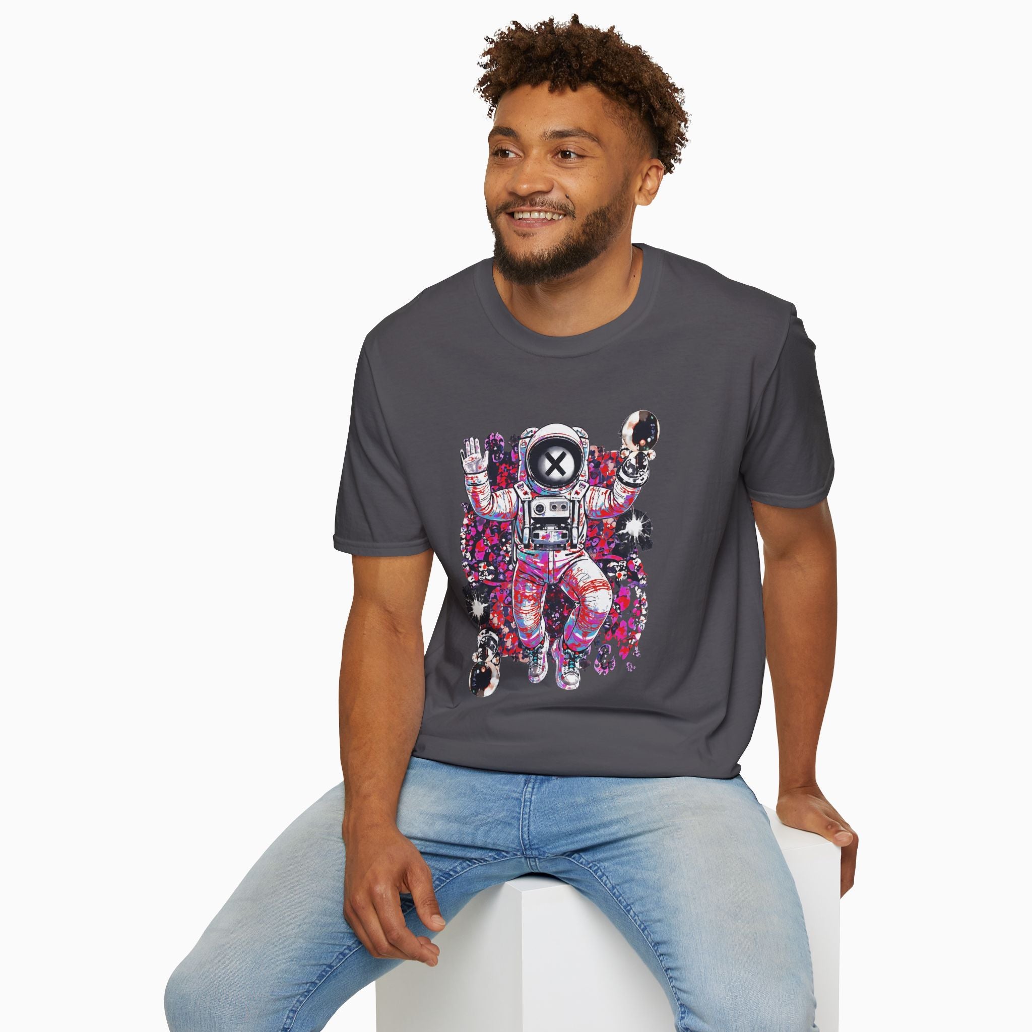 Astronaut Floating in Space Unisex T-Shirt
