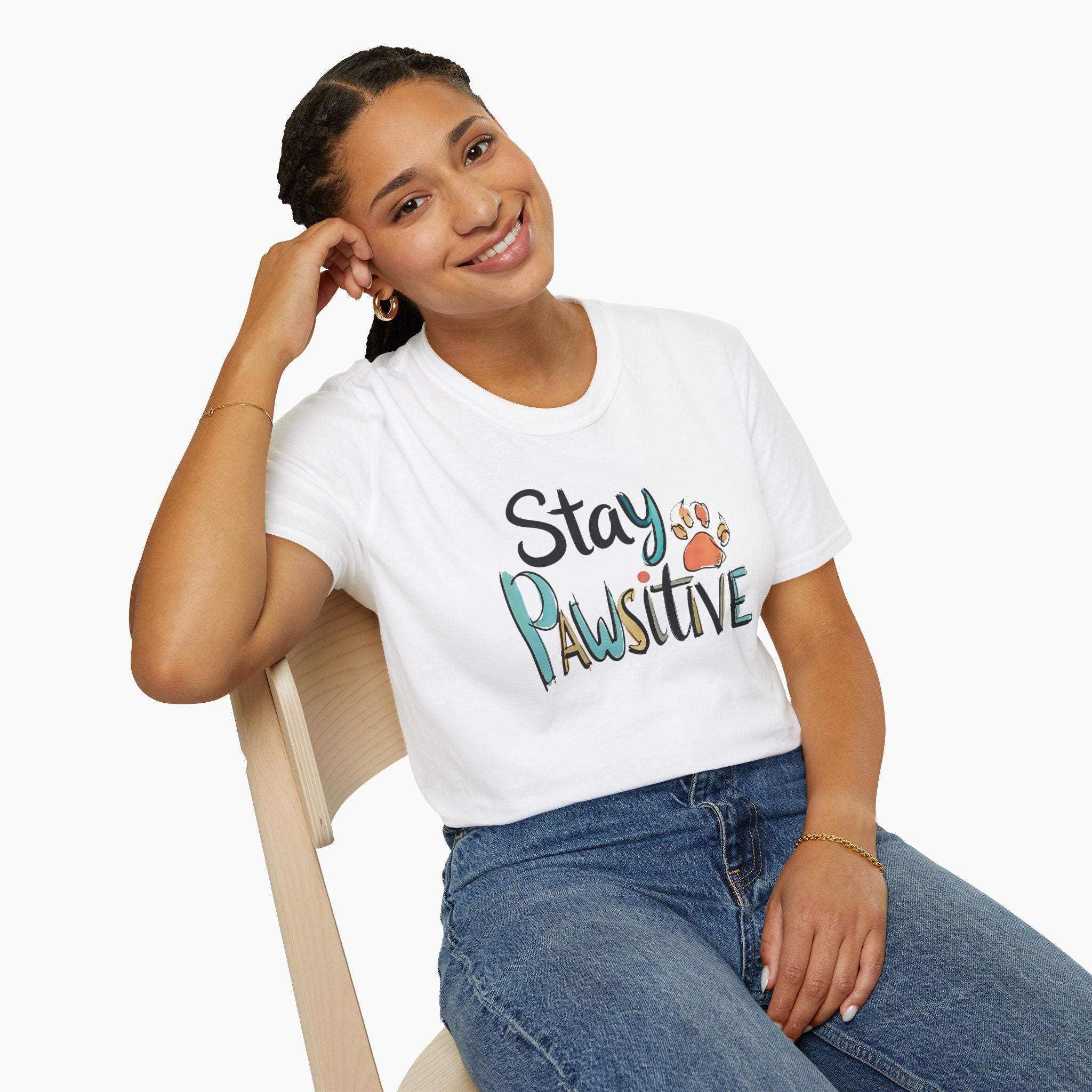 Stay Pawsitive Unisex T-Shirt