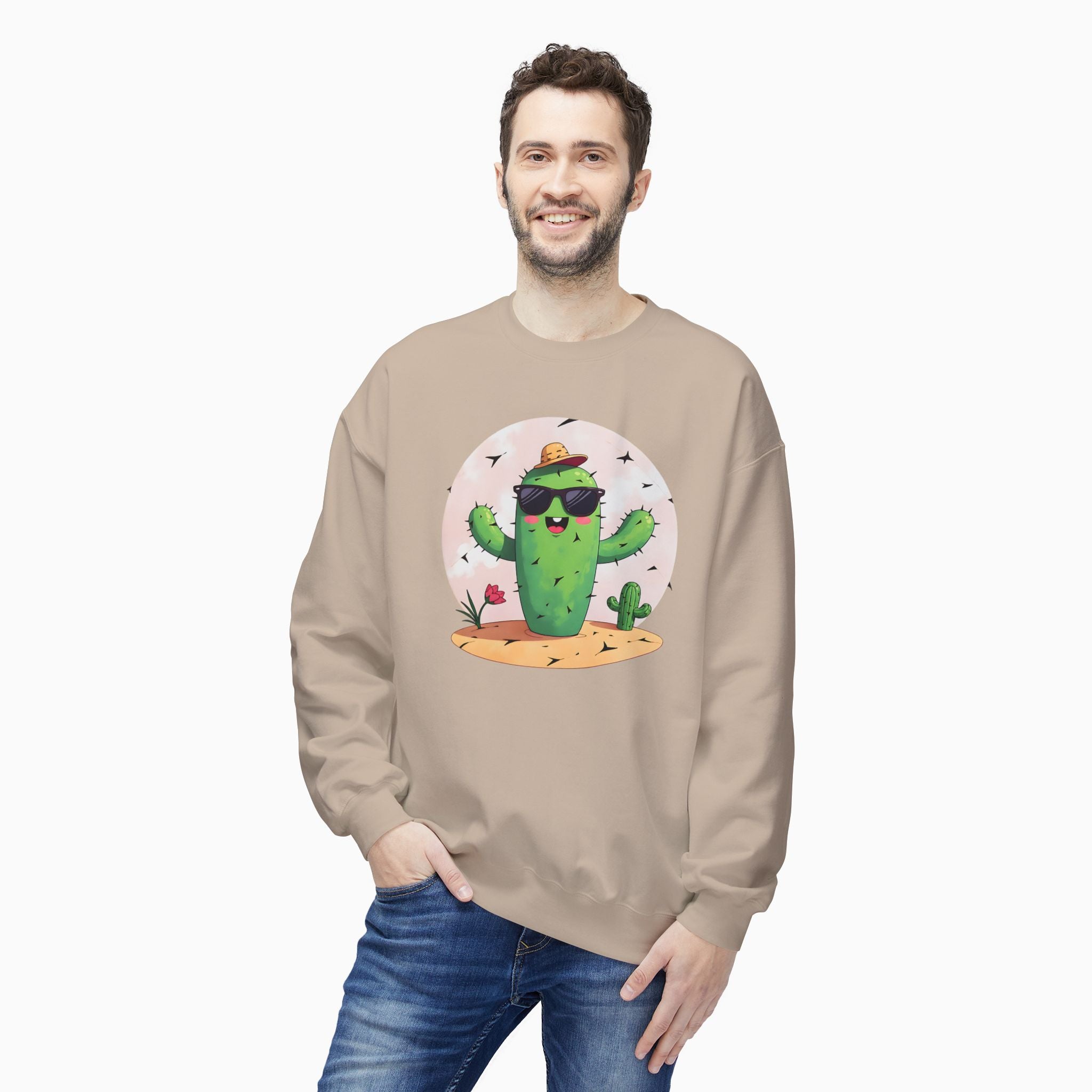 Wild Cute Cartoon Cactus Unisex Sweatshirt