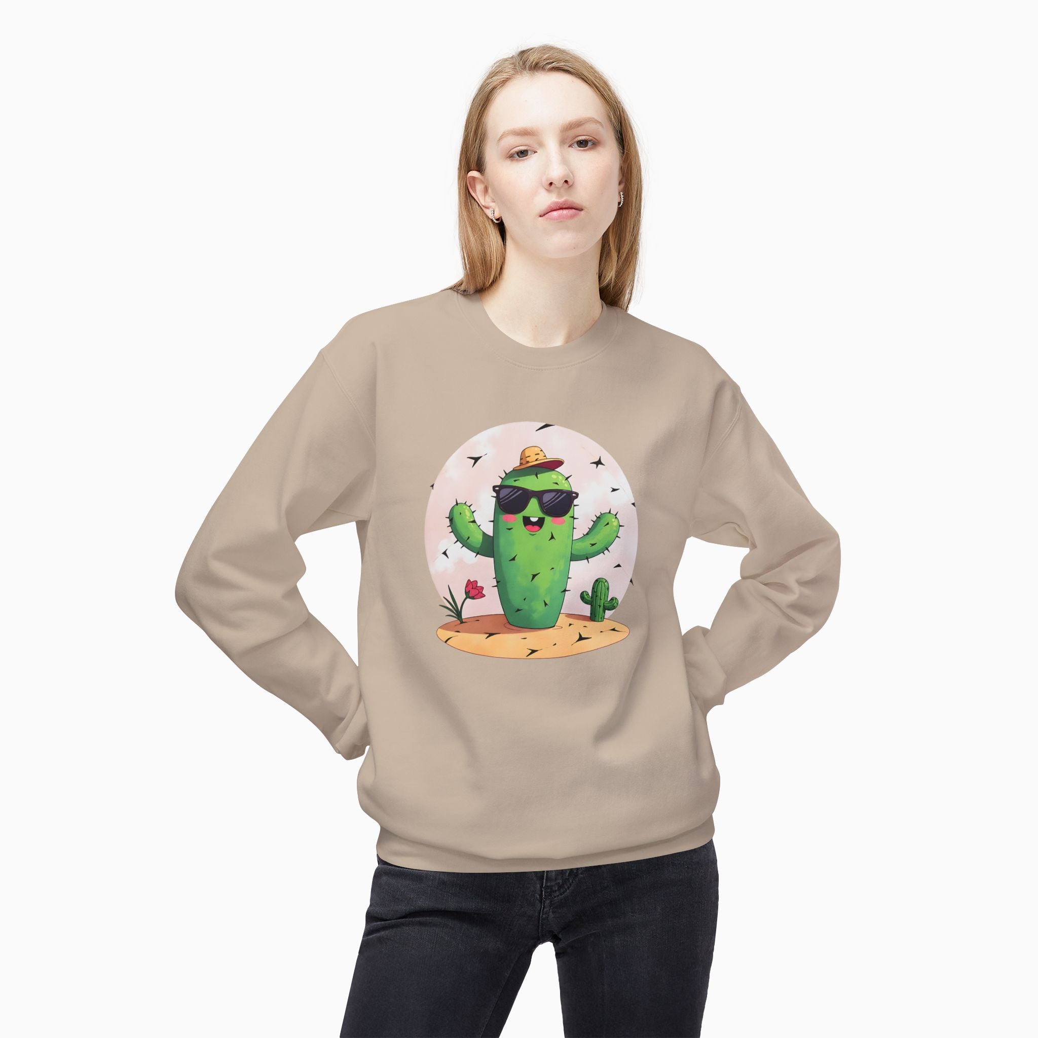 Wild Cute Cartoon Cactus Unisex Sweatshirt