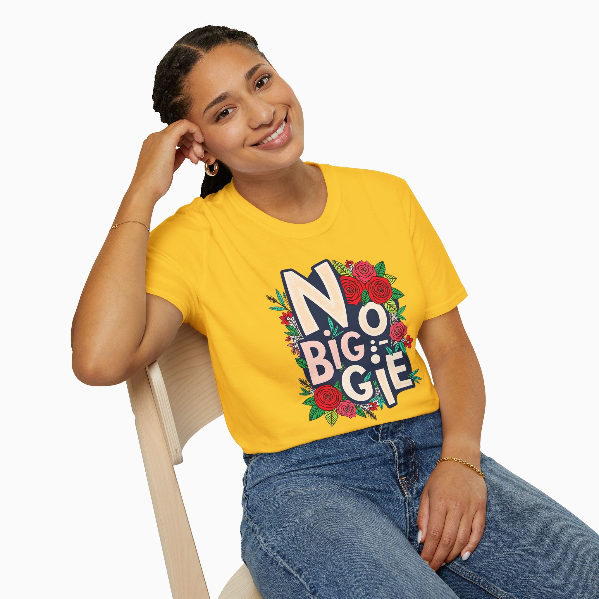 No Biggie With Floral Art Unisex T-Shirt